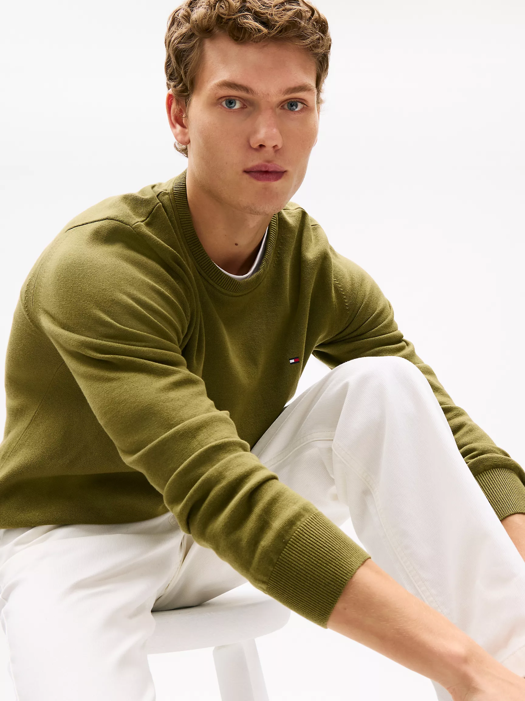 Мужской свитер Tommy Hilfiger, Классический свитер с круглым вырезом
