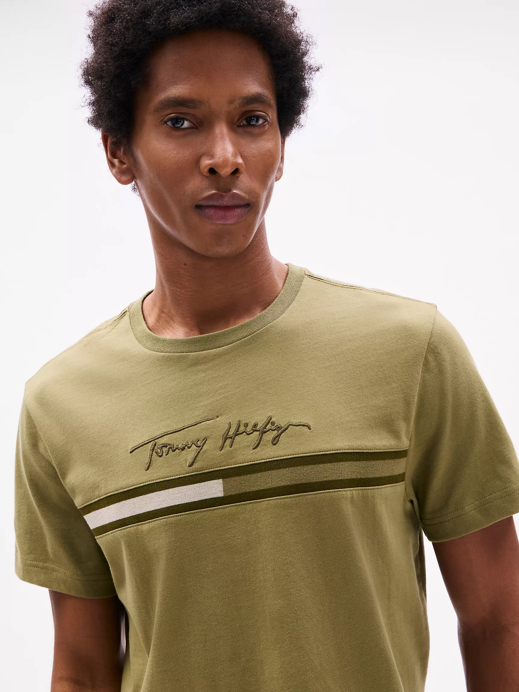 Мужская футболка Tommy Hilfiger, Футболка с тональным фирменным флаговым логотипом