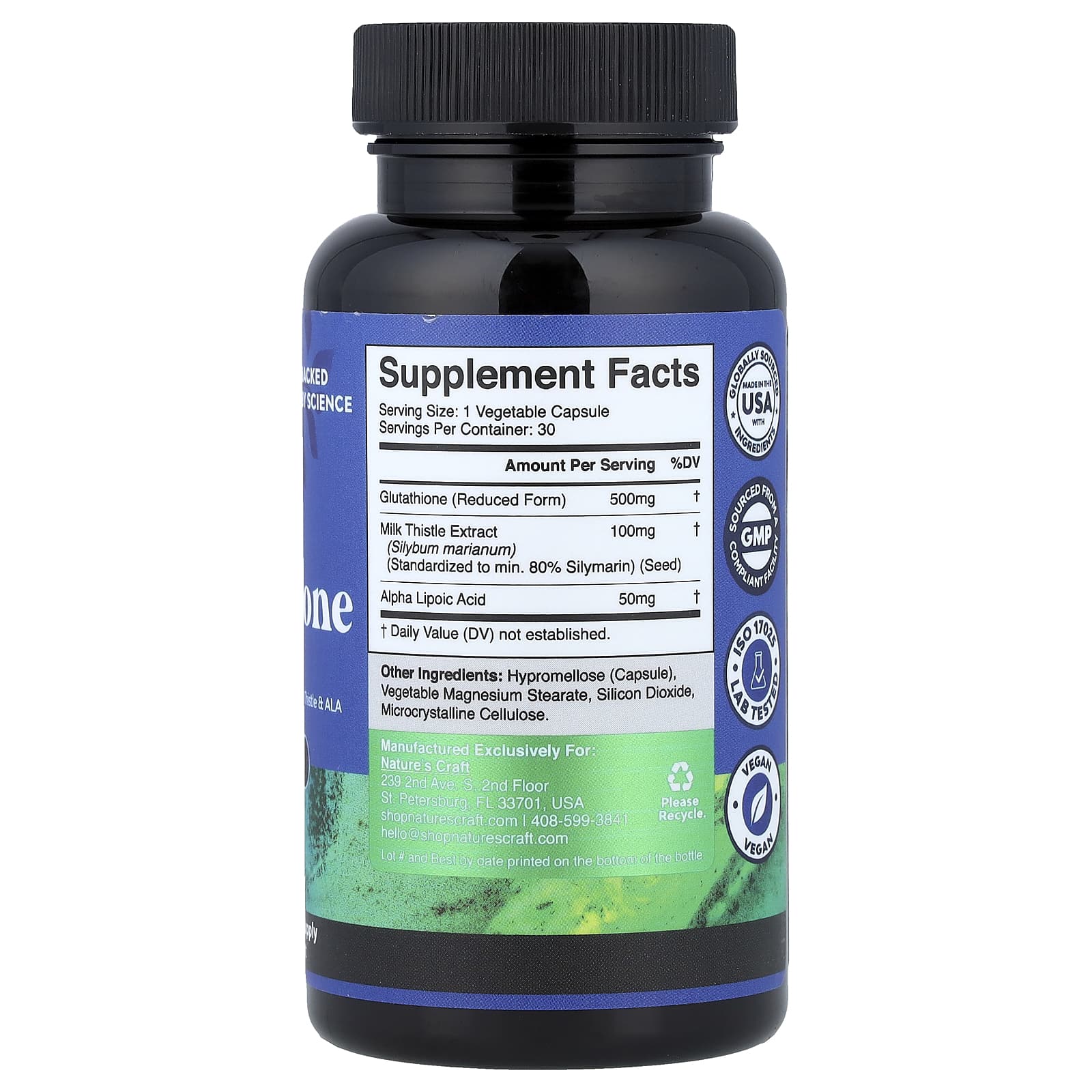 Nature's Craft, глутатион, 30 капсул
