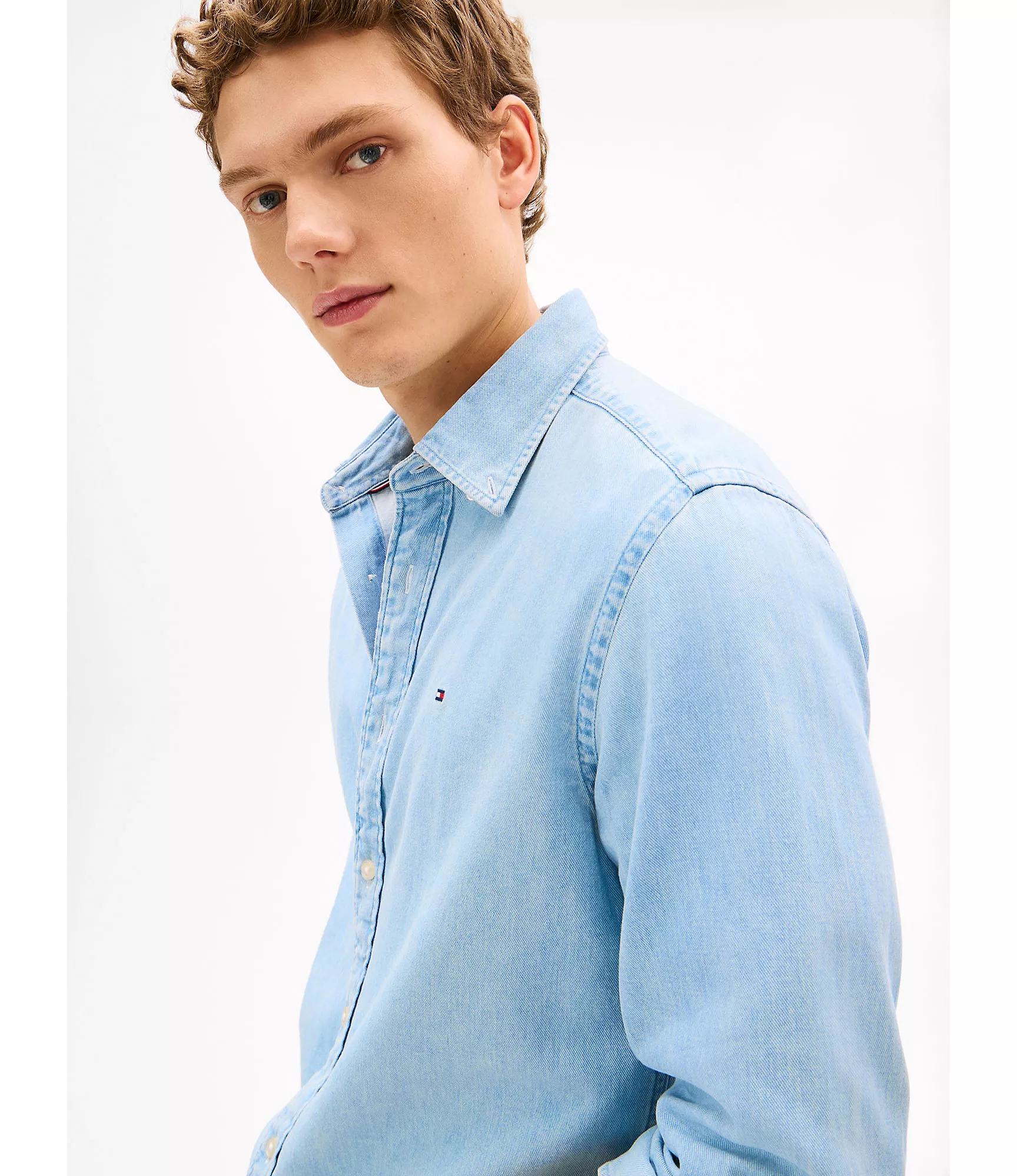 Мужская рубашка Tommy Hilfiger, Джинсовая рубашка стандартного кроя