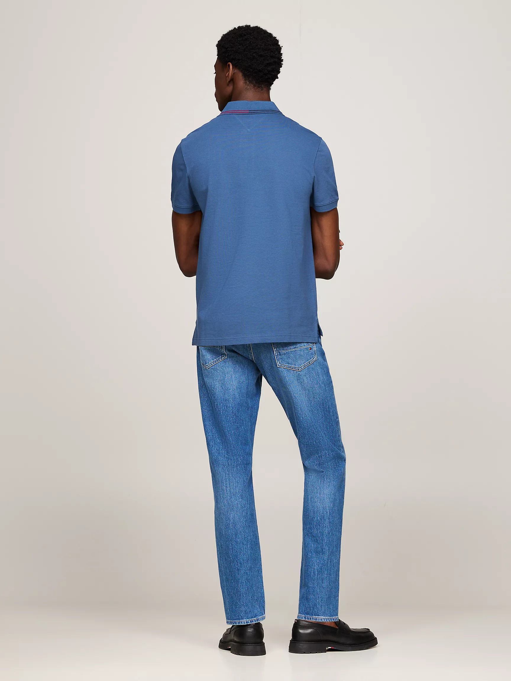 Мужское поло Tommy Hilfiger, Поло стандартного кроя с молнией и контрастной отделкой