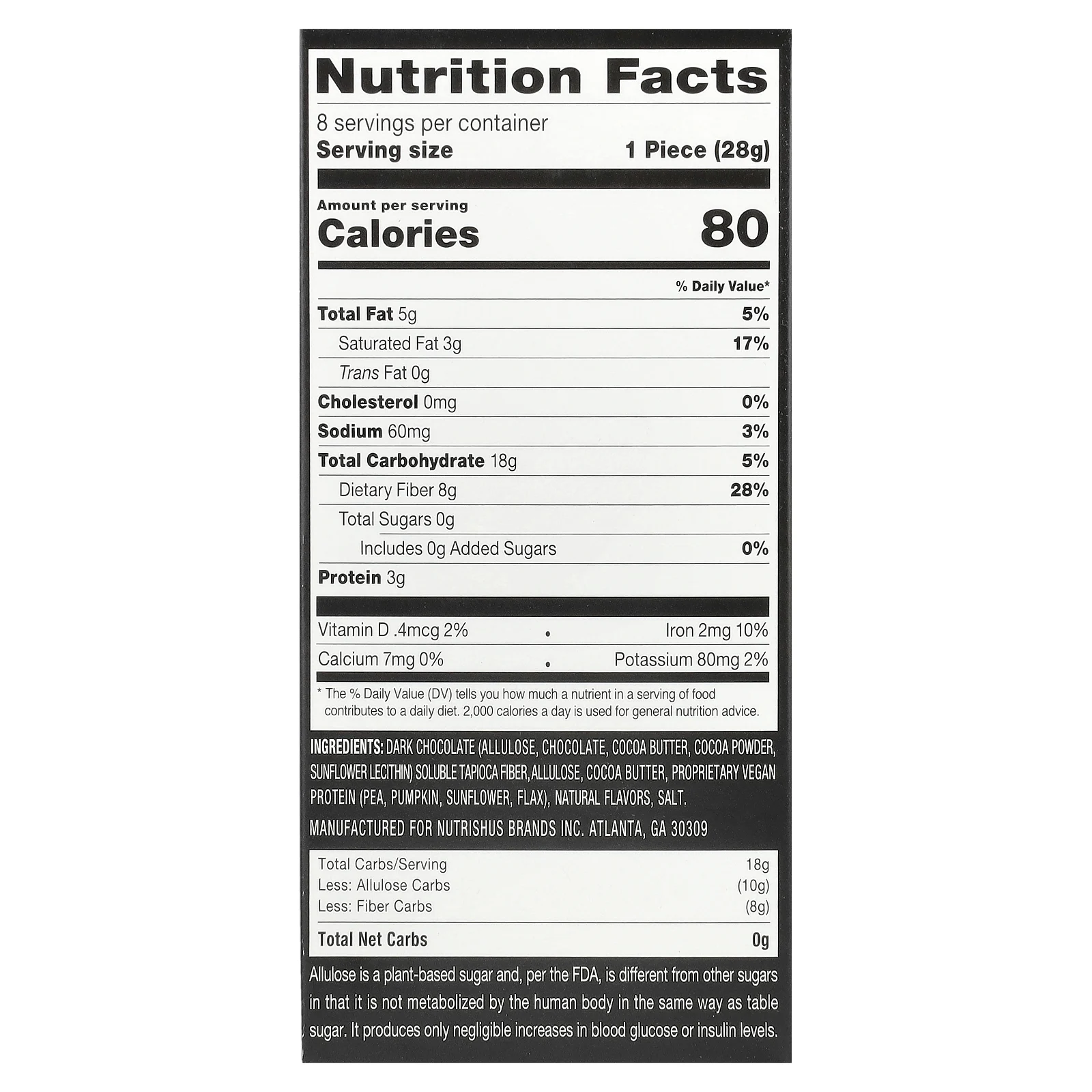 RxSugar, Swealthy Snax ™, батончики с карамелью, 8 пакетиков по 28 г (1 унция)