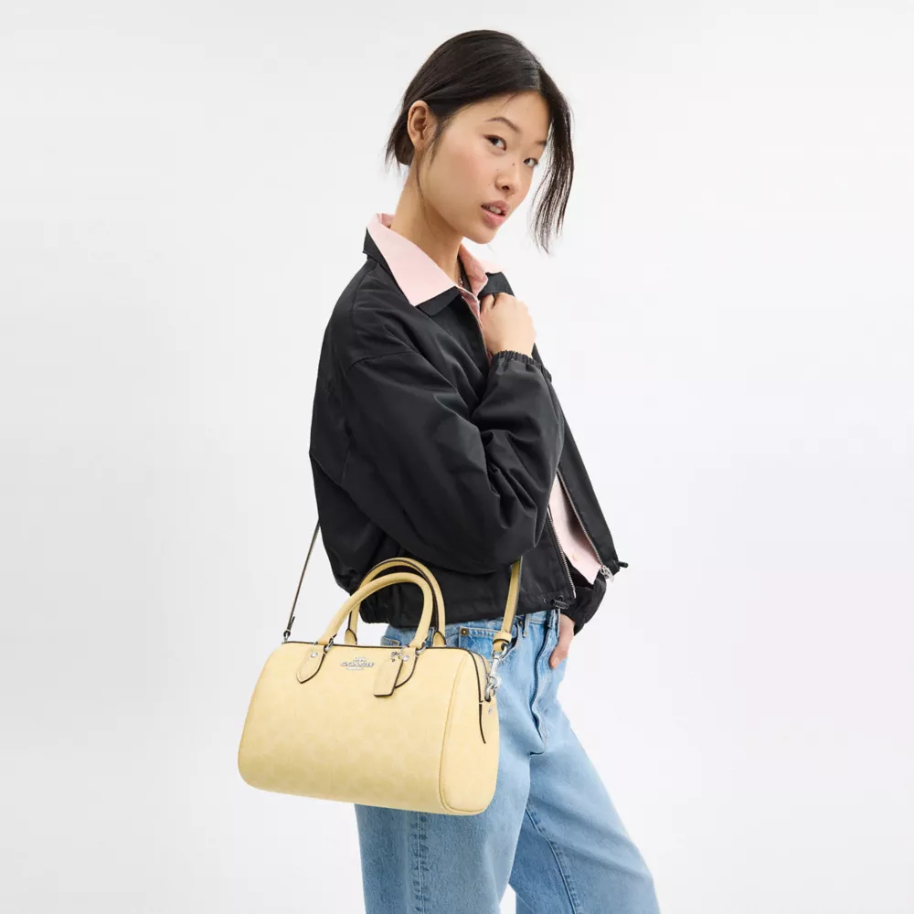 Сумка COACH Rowan Satchel Bag In Signature Canvas