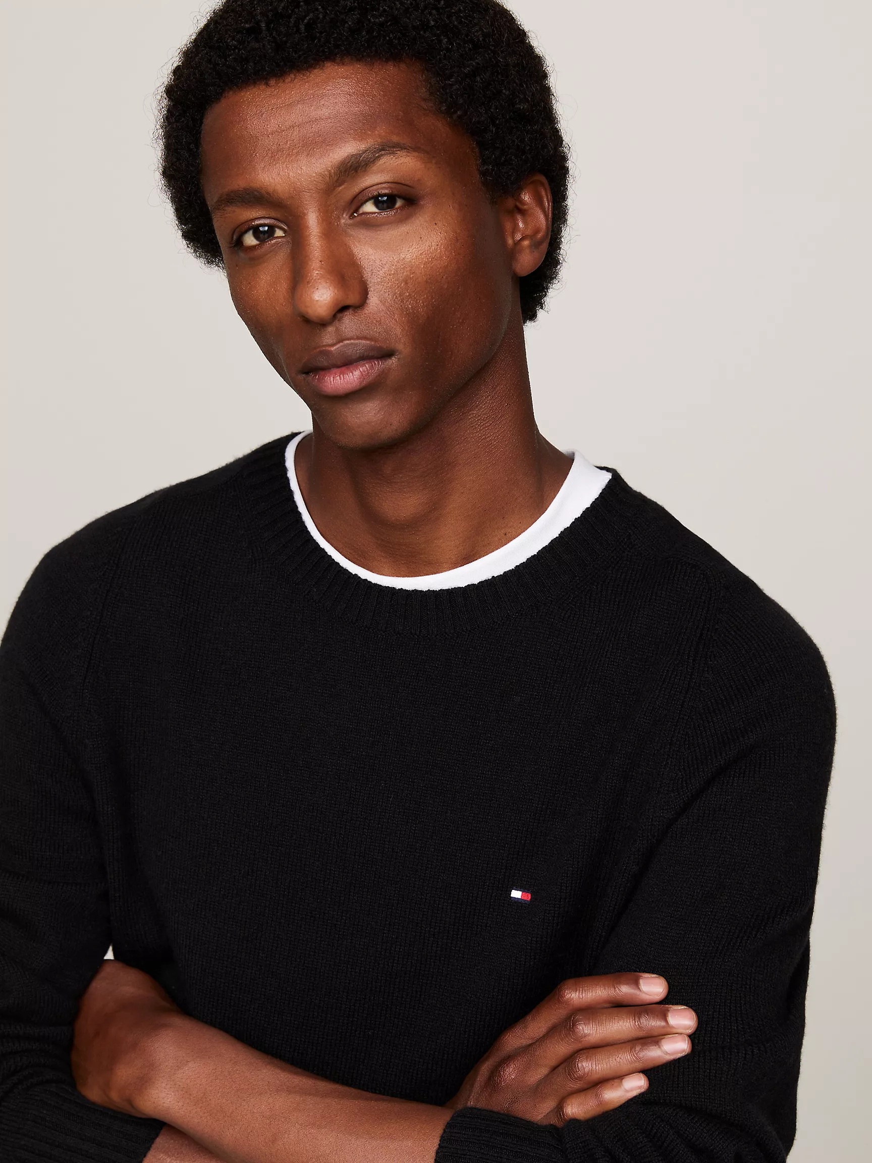 Мужской свитер Tommy Hilfiger, Шерстяной свитер с круглым вырезом