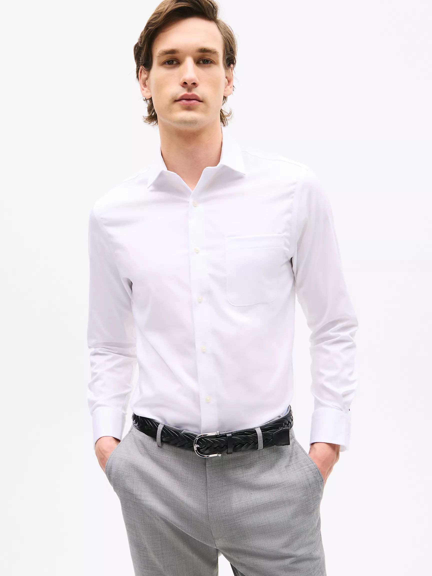 Мужская классическая рубашка Tommy Hilfiger, Стандартная рубашка THFlex