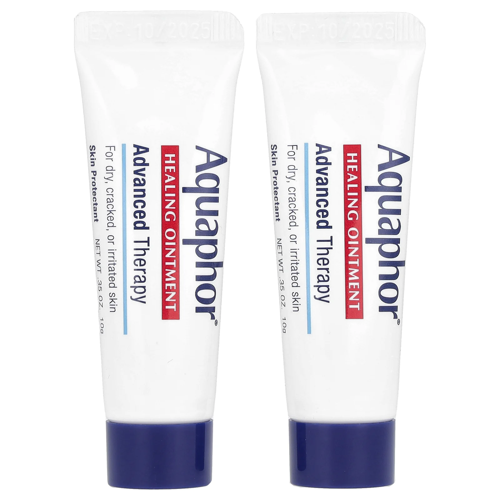 Aquaphor, Advanced Therapy, лечебная мазь, 2 тюбика по 10 г (0,35 унции)