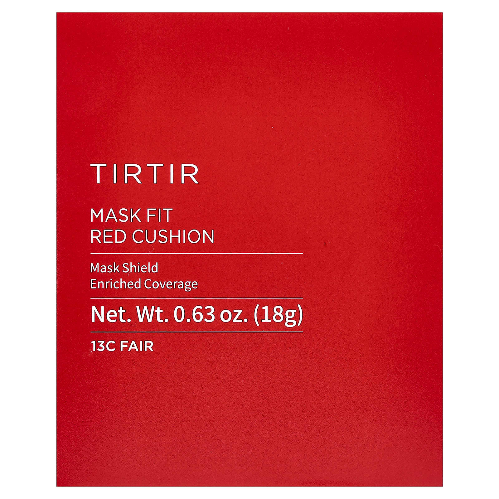 TIRTIR, Mask Fit Red Cushion, кушон, тон 13C Fair, 18 г (0,63 унции)