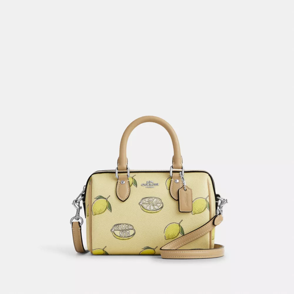 Сумка COACH Mini Rowan Crossbody Bag With Lemon Print