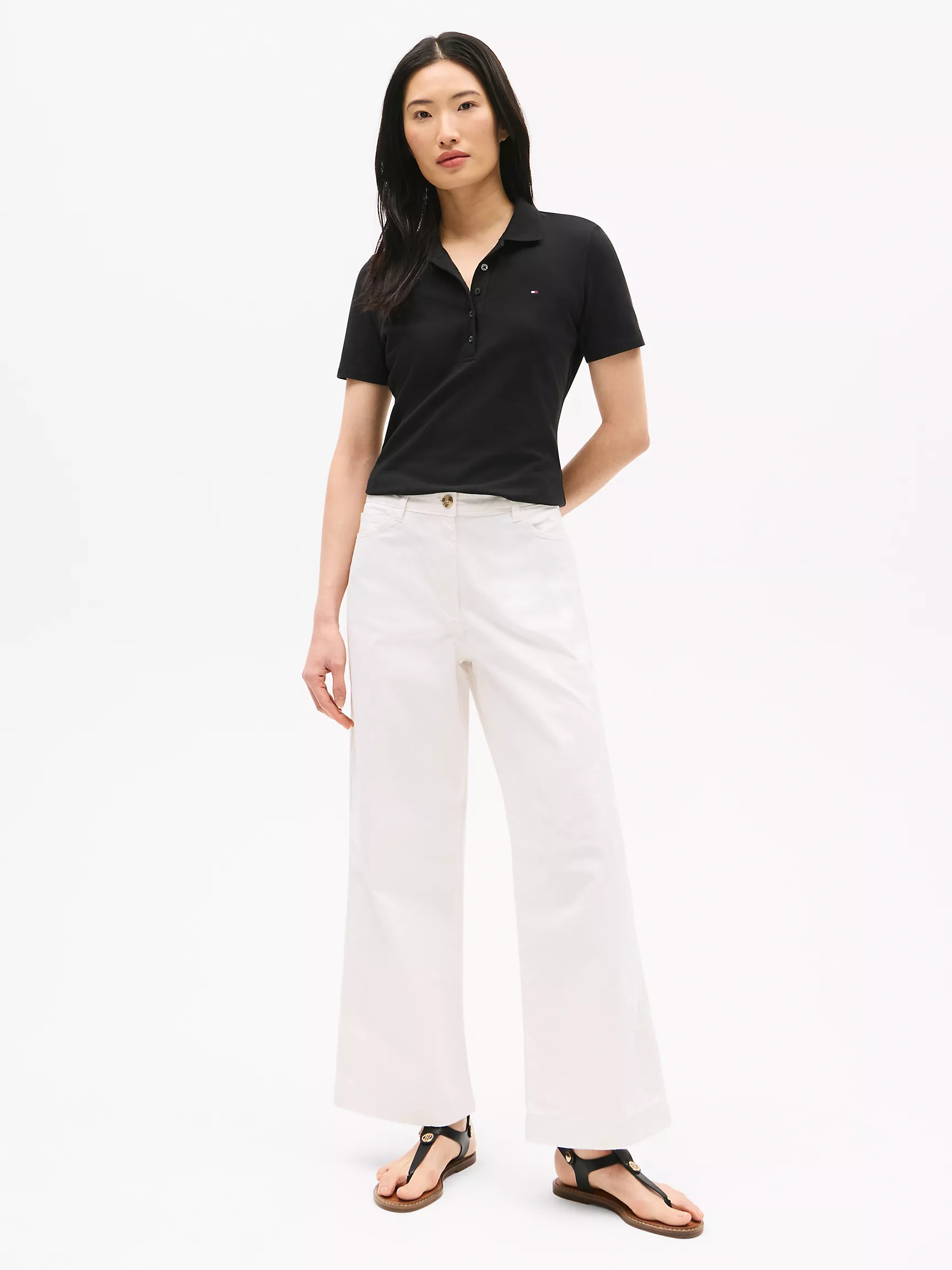 Женские брюки Tommy Hilfiger, Брюки 1985 из мягкого хлопка с широкими штанинами