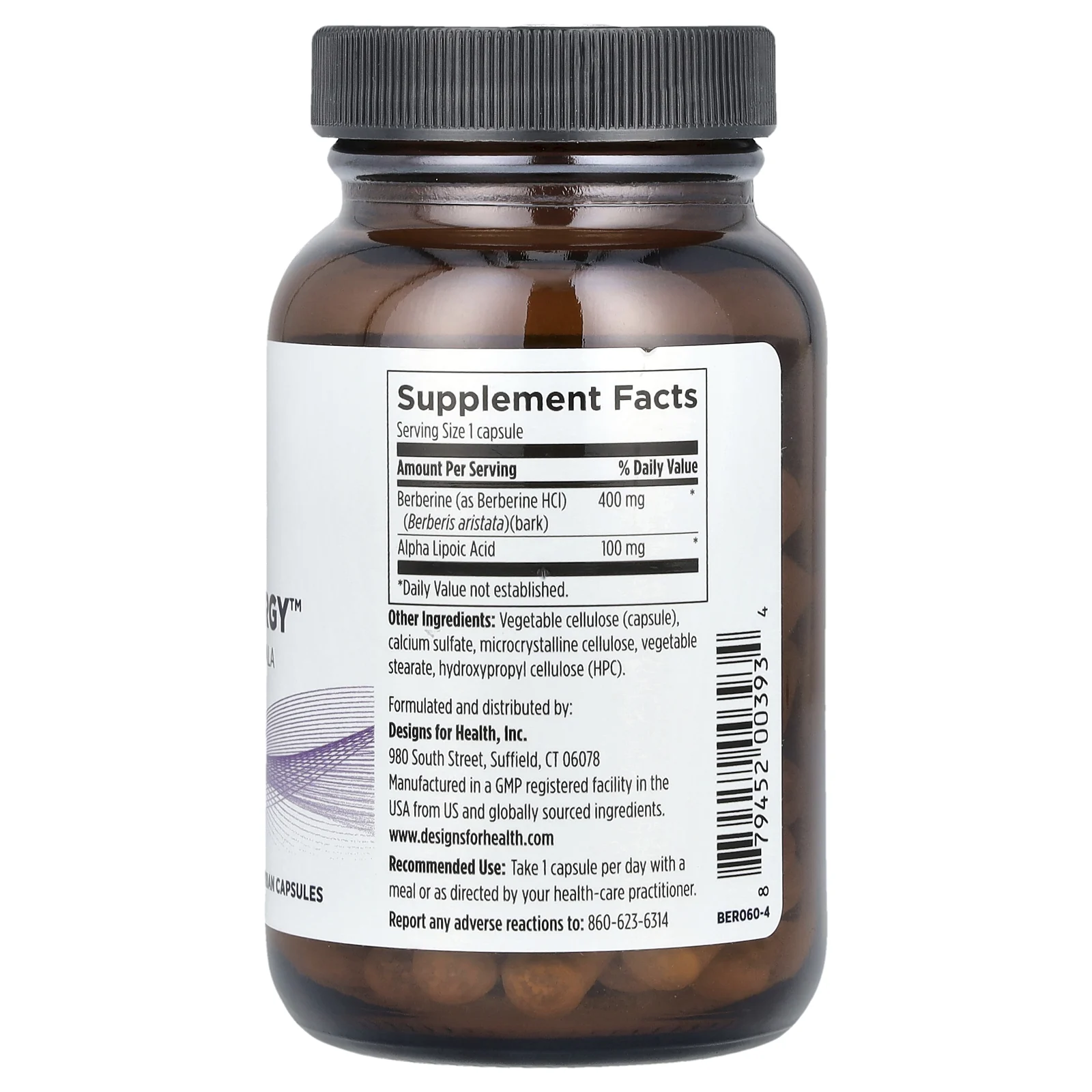 Designs For Health, Berberine Synergy™, 60 Vegetarian Capsules