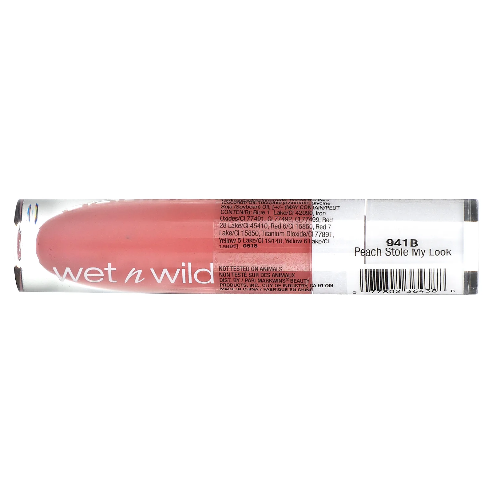 wet n wild, MegaLast Liquid Catwith, сияющая губная помада, оттенок 941B персиковый, 5,7 г (0,2 унции)