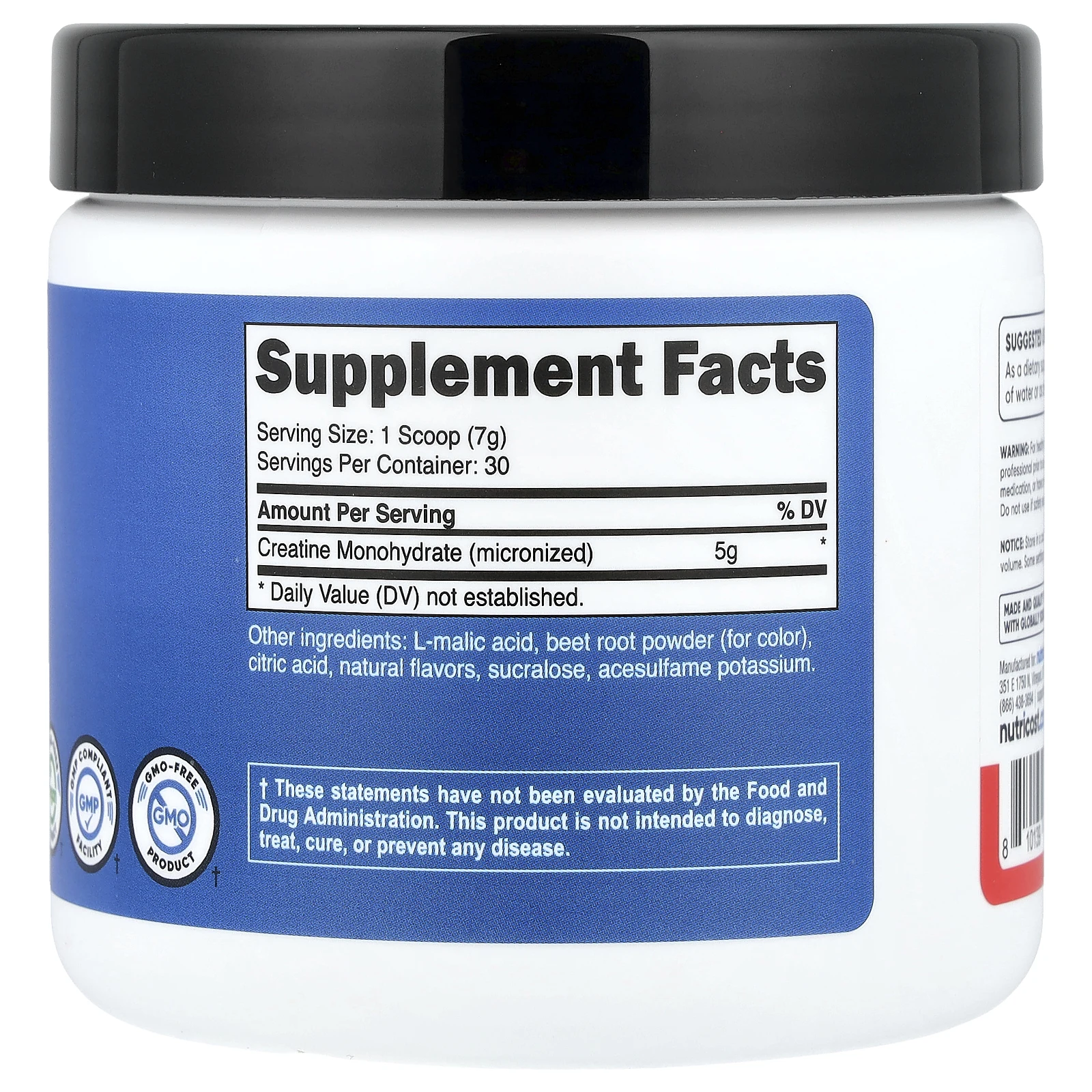 Nutricost, Performance, моногидрат креатина, Red Alert, цитрус и вишня, 207 г (7,4 унции)