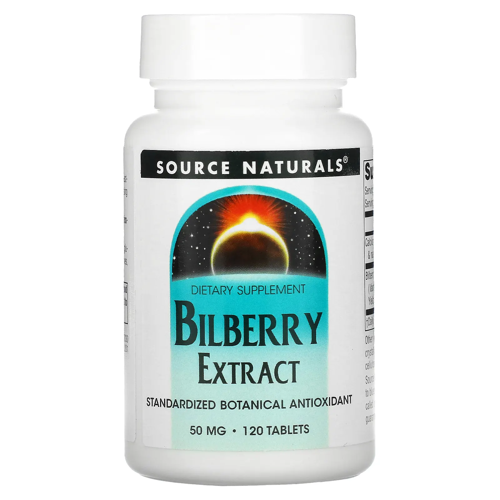 Source Naturals, экстракт черники, 50 мг, 120 таблеток