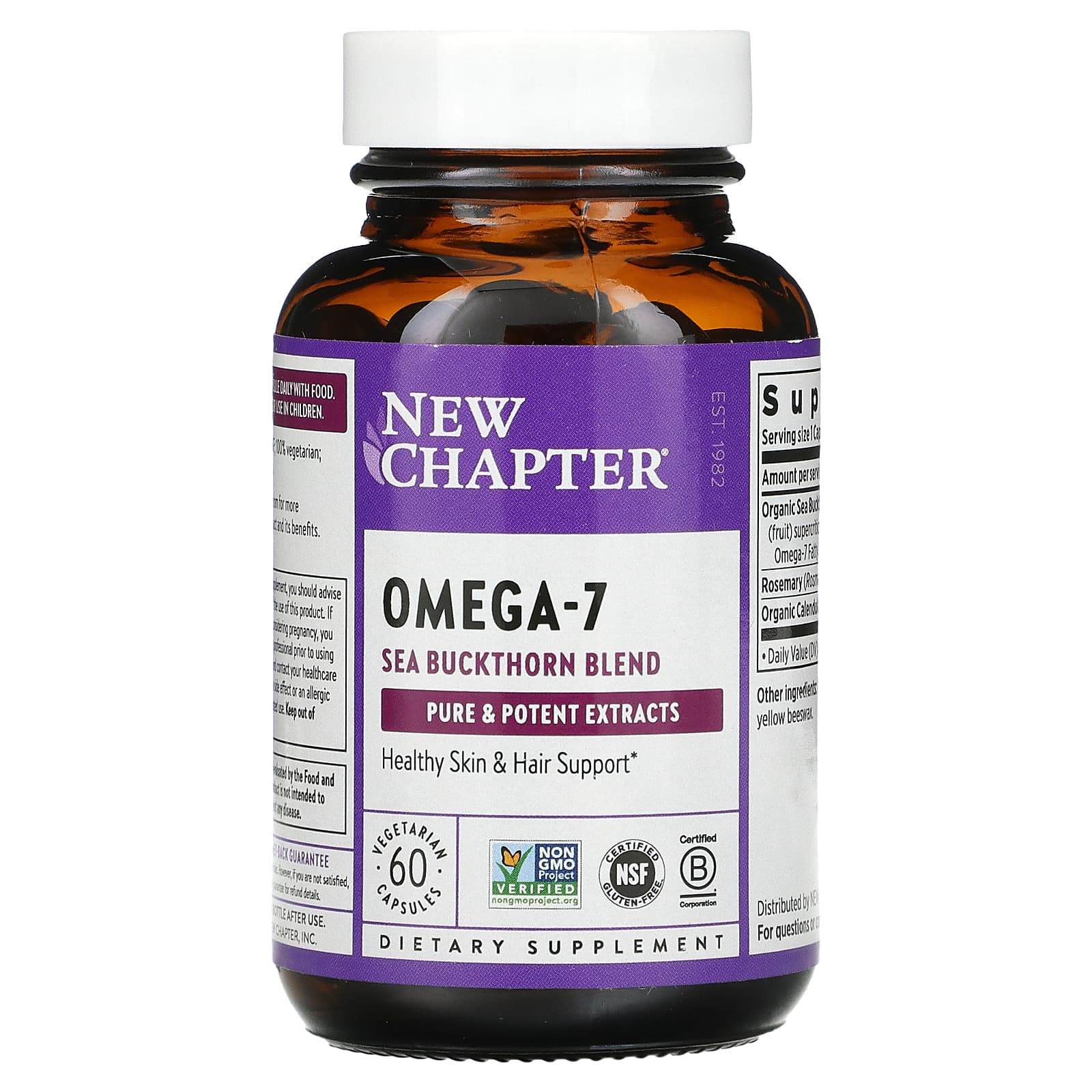 New Chapter, омега-7 жирные кислоты с облепихой, 60 вегетарианских капсул