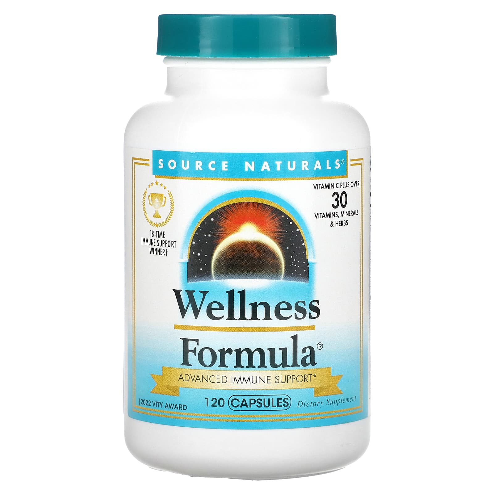 Source Naturals, Wellness Formula, улучшенная иммунная поддержка, 120 капсул