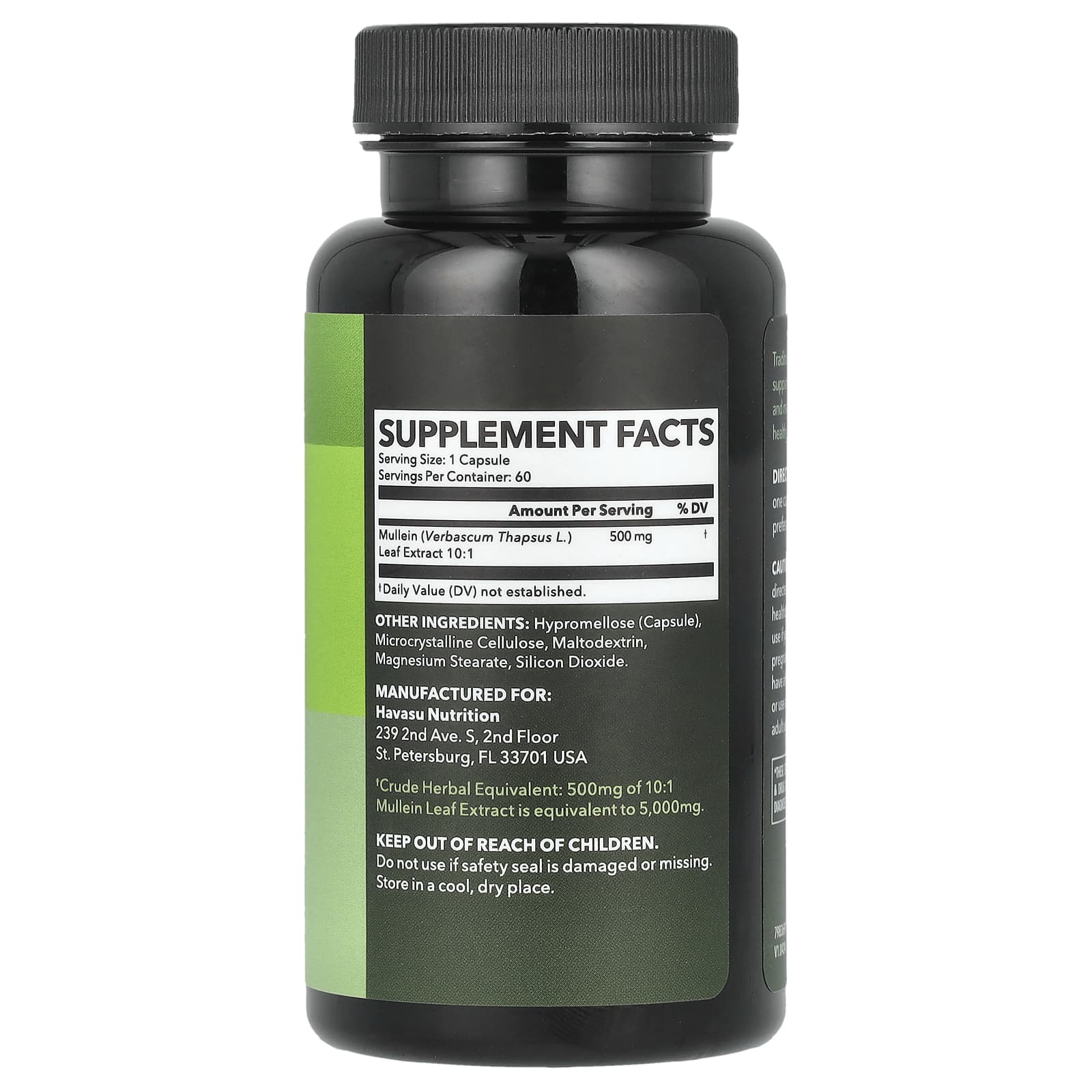 Havasu Nutrition, Листья коровяка, 5000 мг, 60 капсул