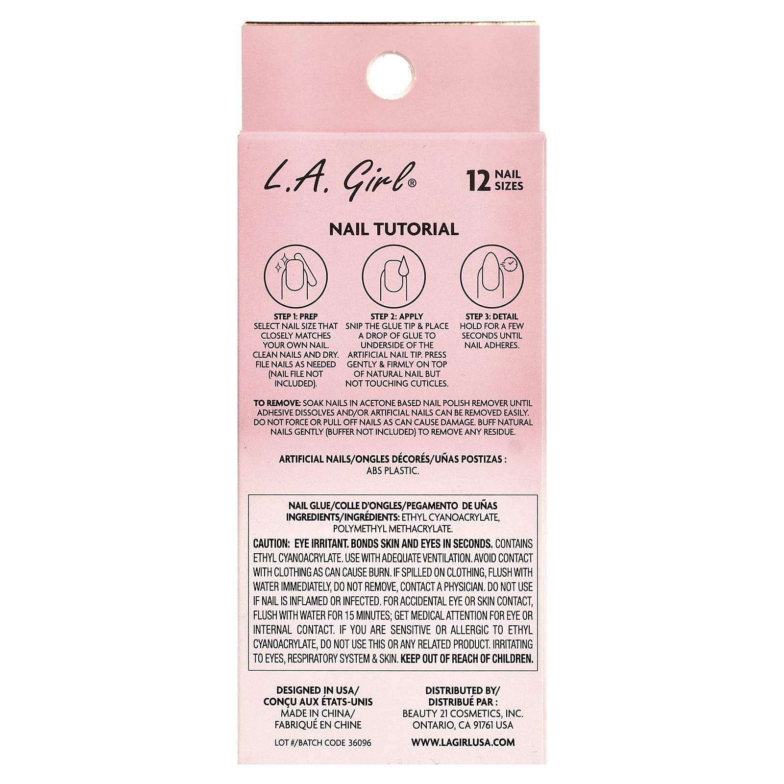 L.A. Girl, Oh So Shiny, искусственные ногти, гелевые типсы для сияния ногтей, GNT152 Wildest Dream, набор из 25 предметов