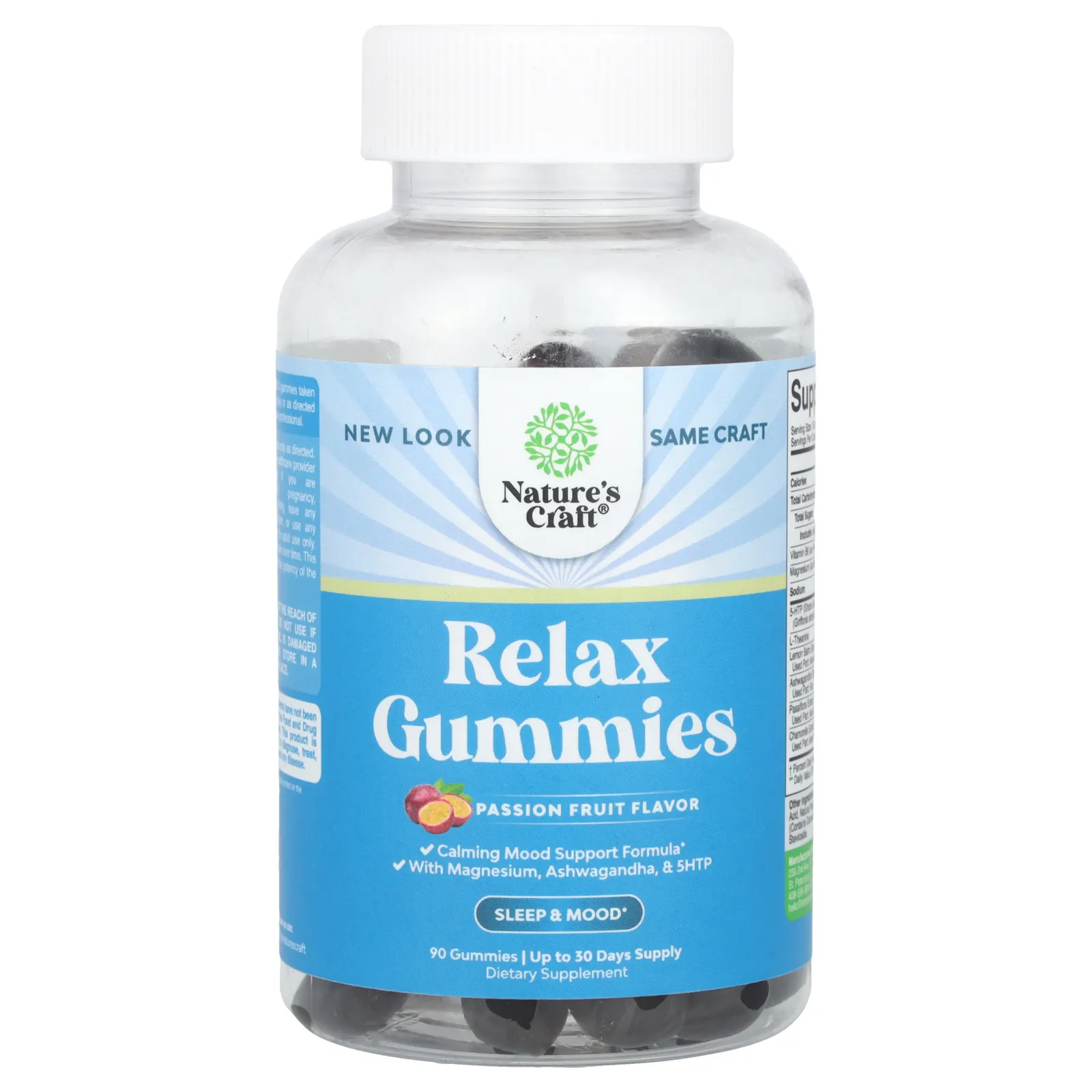 Nature's Craft, Relax Gummies, маракуйя, 90 жевательных таблеток
