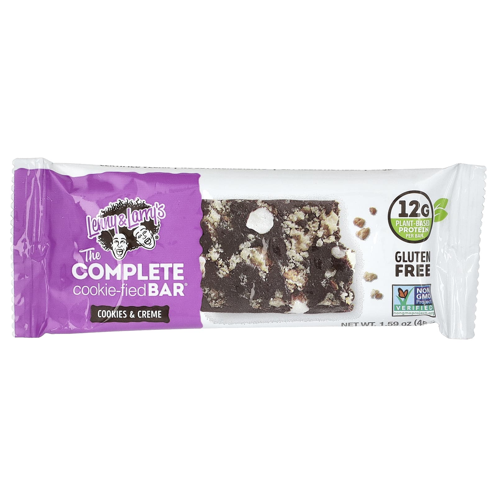 Lenny & Larry's, The Complete Cookie-Fied Bar®, печенье и крем, 9 батончиков, 45 г (1,59 унции)