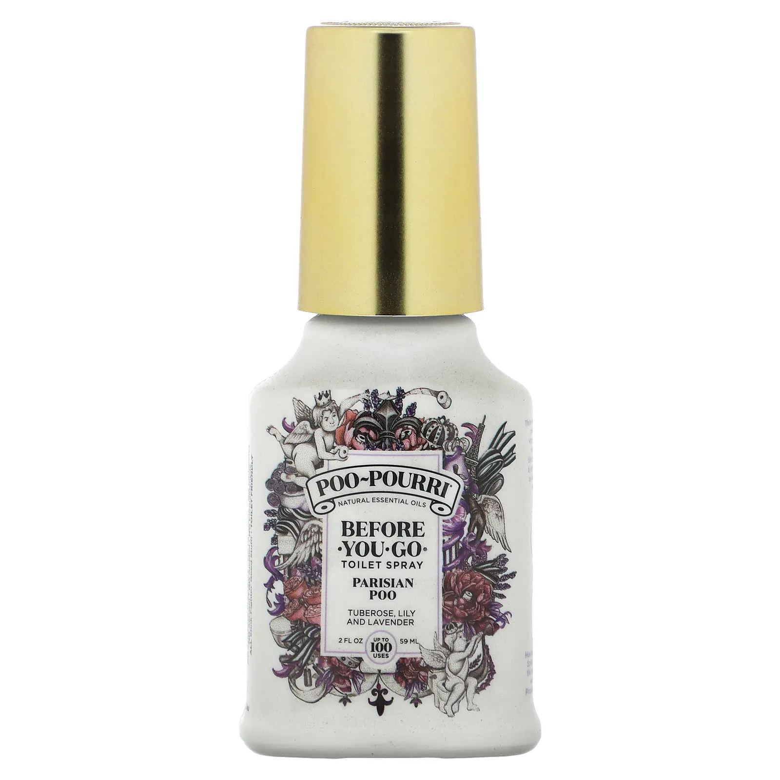 Poo-Pourri, Before-You-Go, спрей-освежитель для туалета, Parisian Poo, 59 мл (2 жидк. унции)