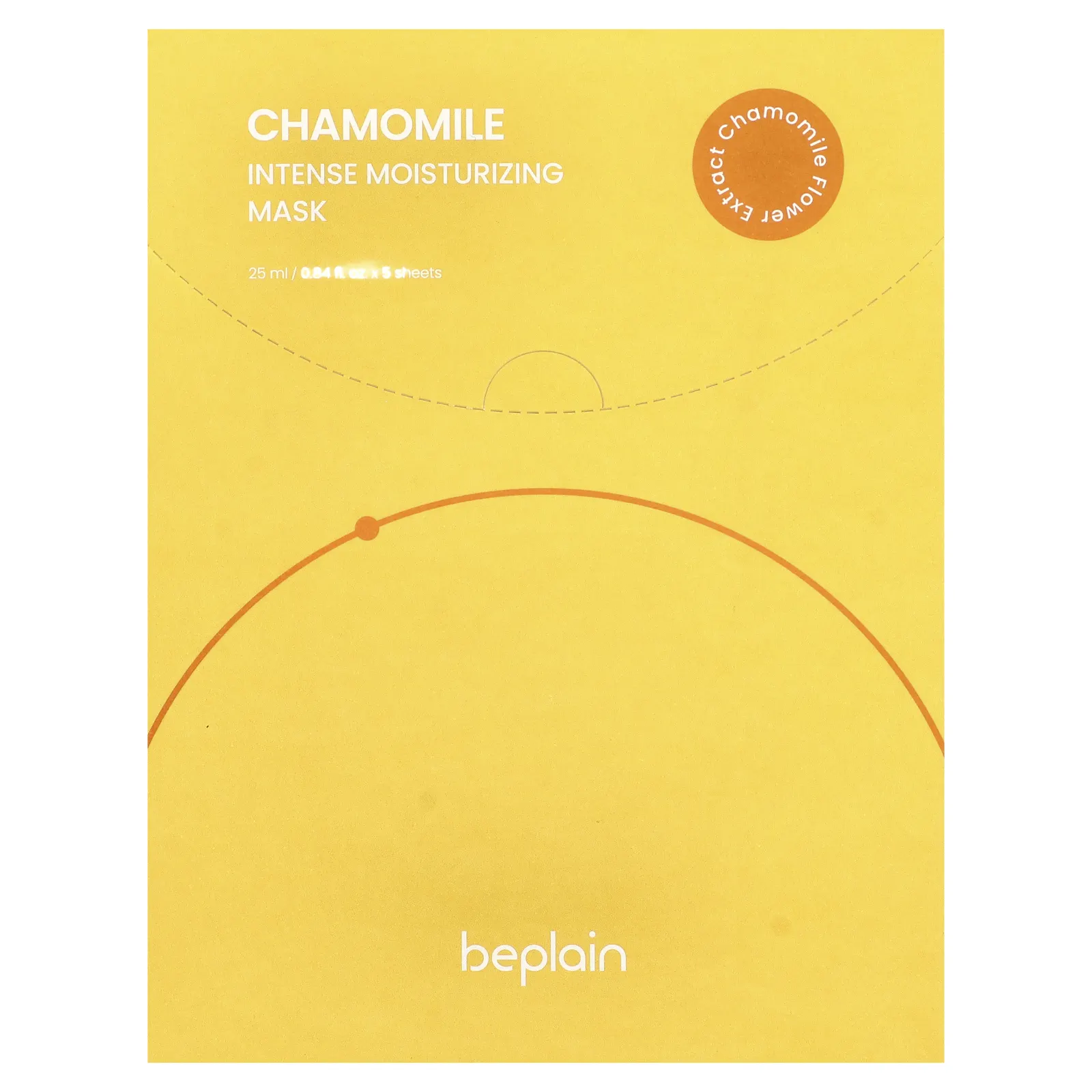 Beplain, интенсивная увлажняющая маска для лица, с ромашкой, 5 шт., по 25 мл (0,84 жидк. унции)