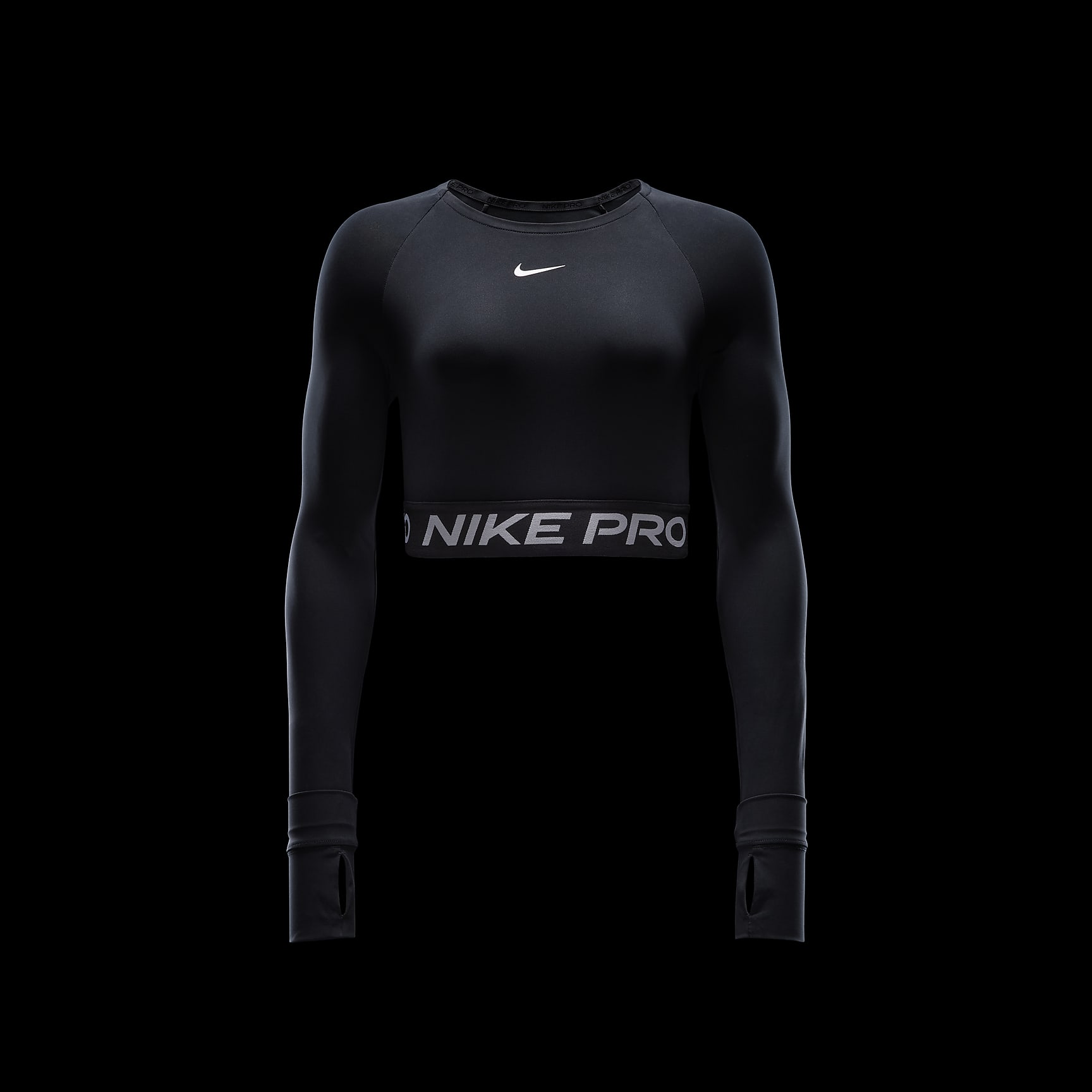 Nike Pro Women's Dri-FIT Cropped Long-Sleeve Top