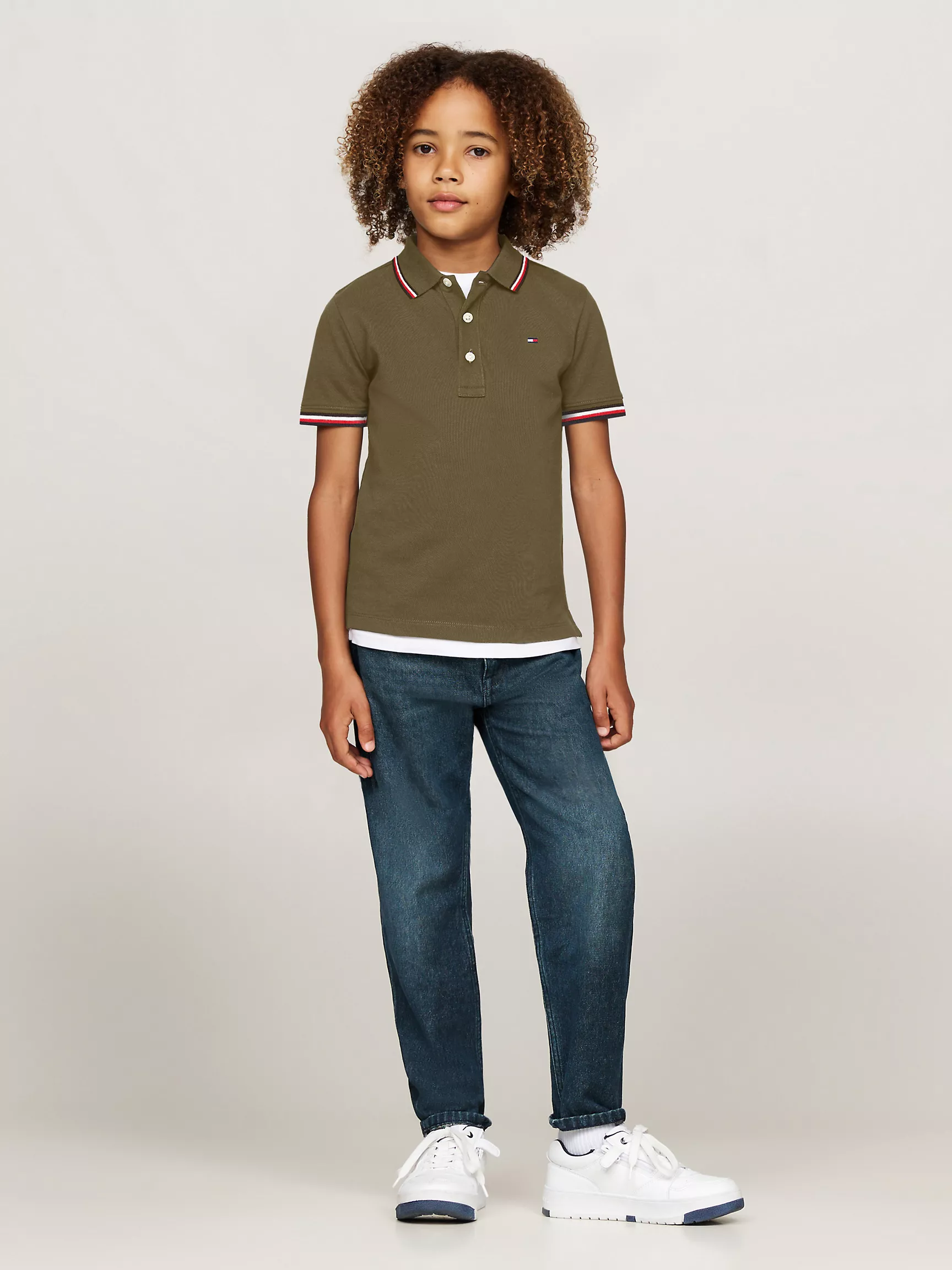 Рубашка-поло для мальчиков Tommy Hilfiger, Детское поло с коротким рукавом и влагоотводящей технологией Tommy