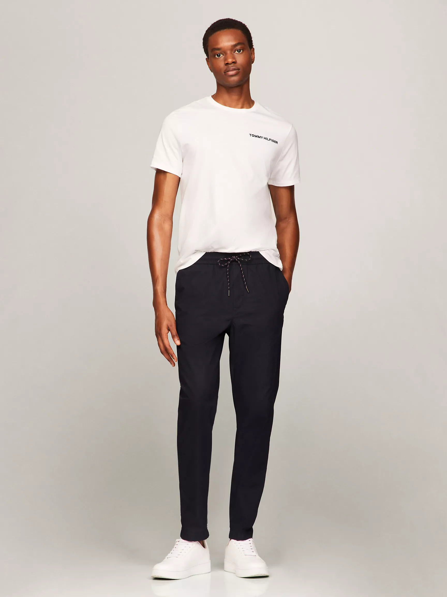 Мужская футболка Tommy Hilfiger, Футболка с вышитым логотипом Hilfiger Icon