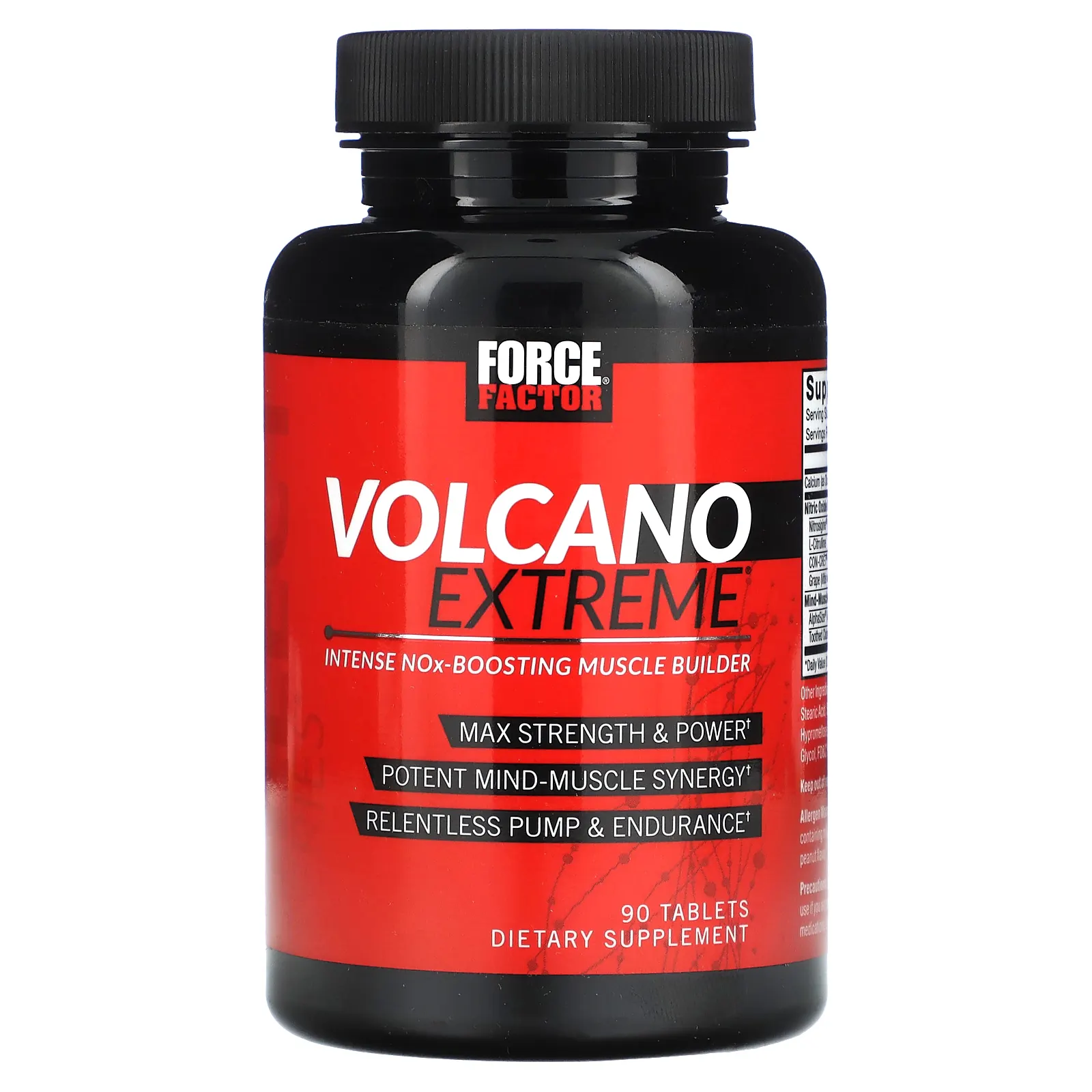 Force Factor, Volcano Extreme, средство для интенсивного наращивания мышечной массы, 90 таблеток