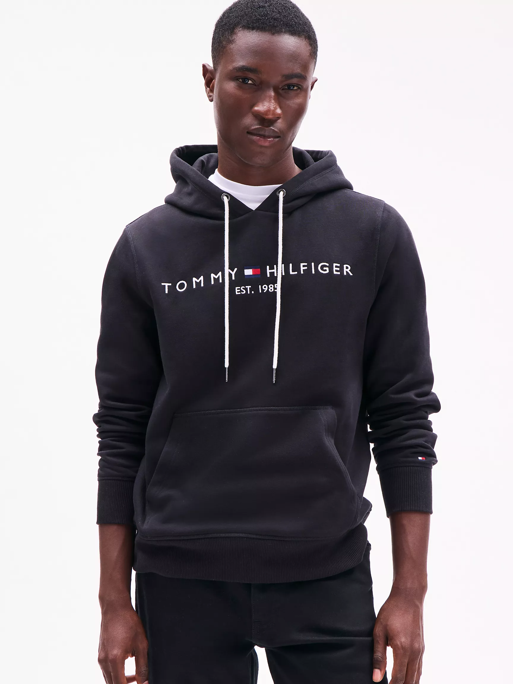 Мужское худи Tommy Hilfiger, Худи с вышитым логотипом Tommy