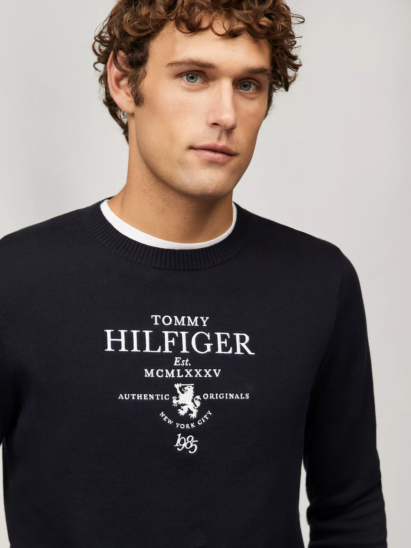 Мужской свитер Tommy Hilfiger, Свитер с вышитым гербом