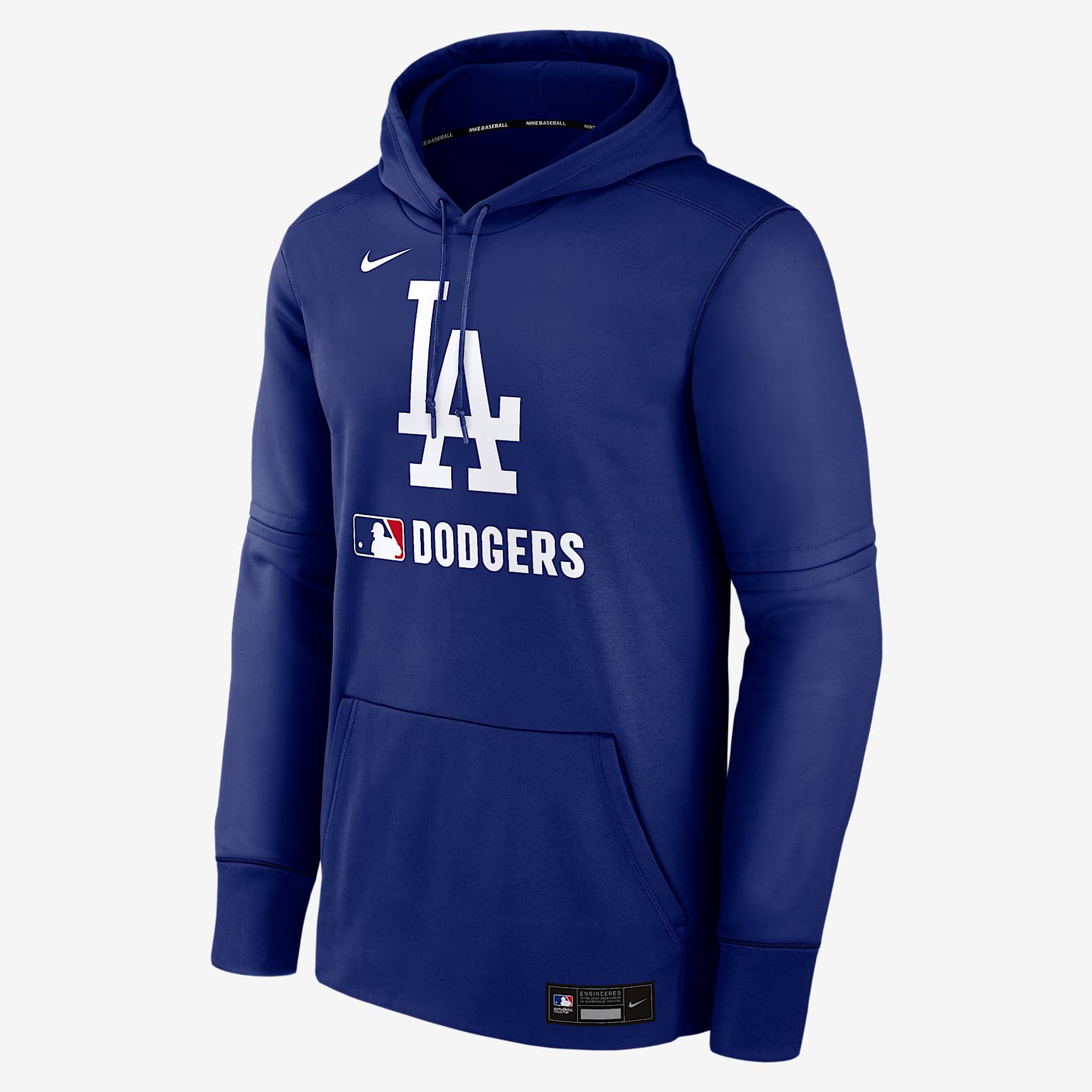 Los Angeles Dodgers Authentic Collection Men's Nike Therma MLB Pullover Hoodie