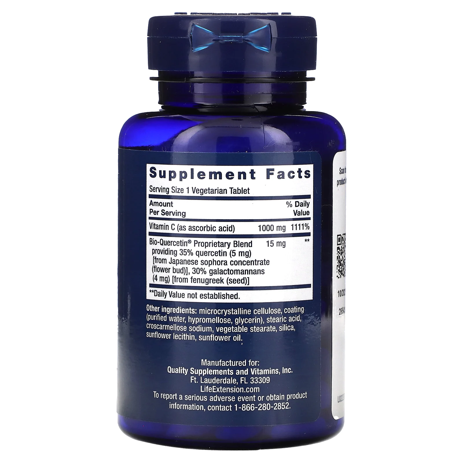 Life Extension, витамин C и Bio-Quercetin, 60 вегетарианских таблеток