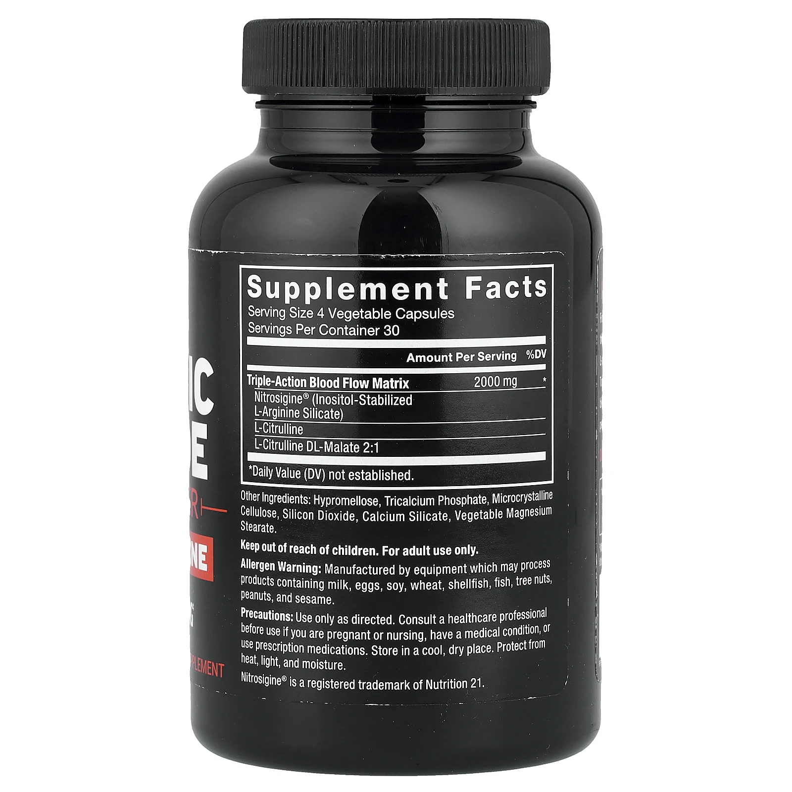 Force Factor, бустер оксида азота и L-аргинин, 120 капсул