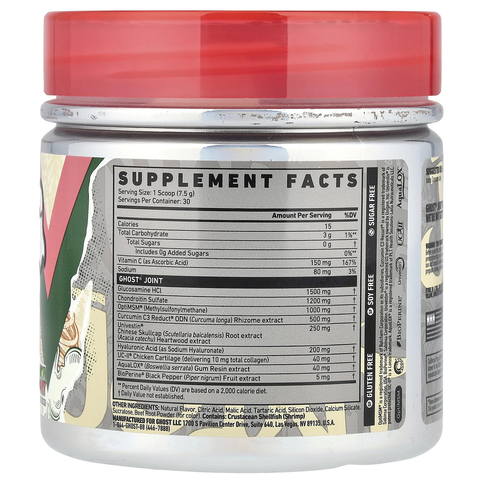 Ghost, Joint, киви и клубника, 225 г (7,9 унции)