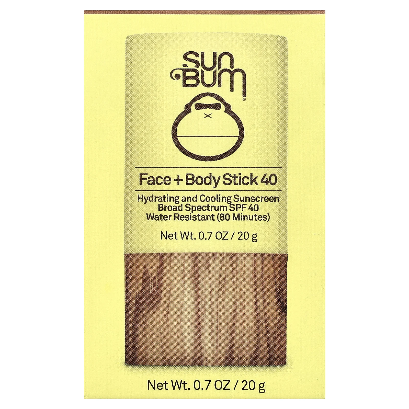 Sun Bum, стик для лица и тела, SPF 40, 20 г (0,7 унции)