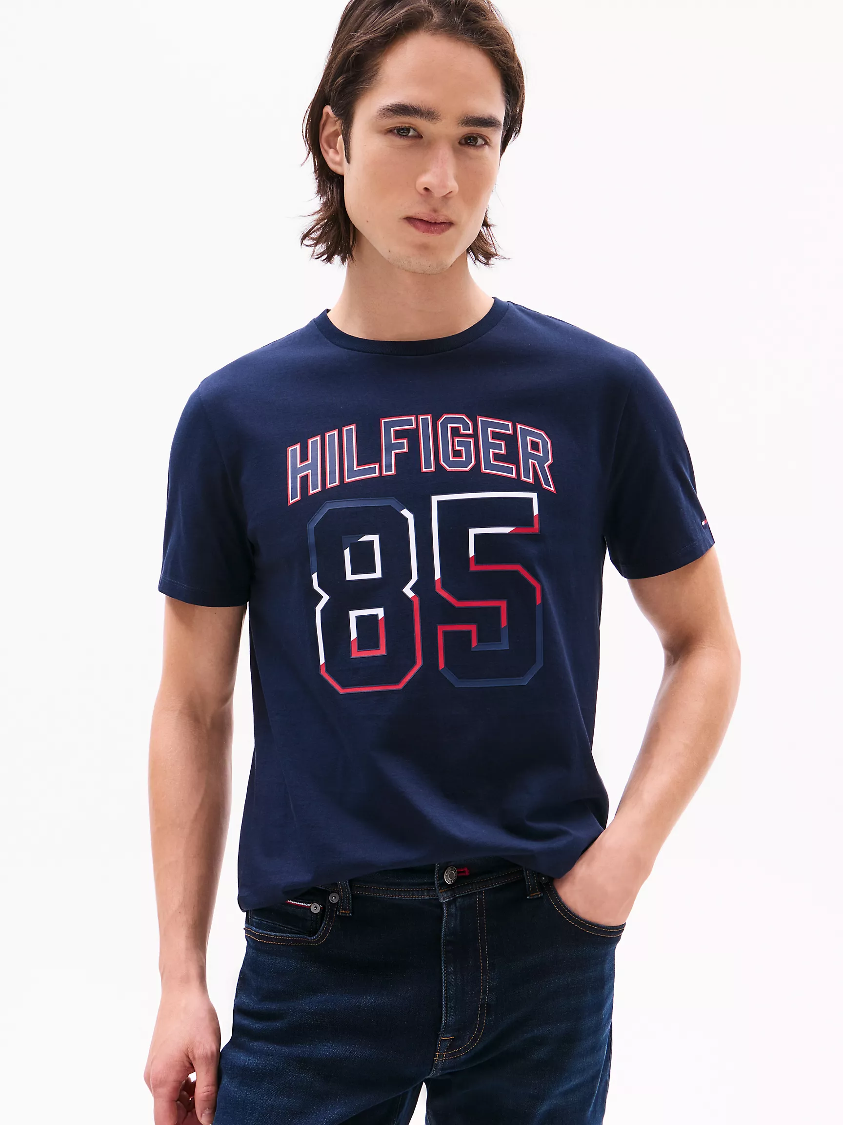 Мужская футболка Tommy Hilfiger, Футболка с логотипом Hilfiger 85