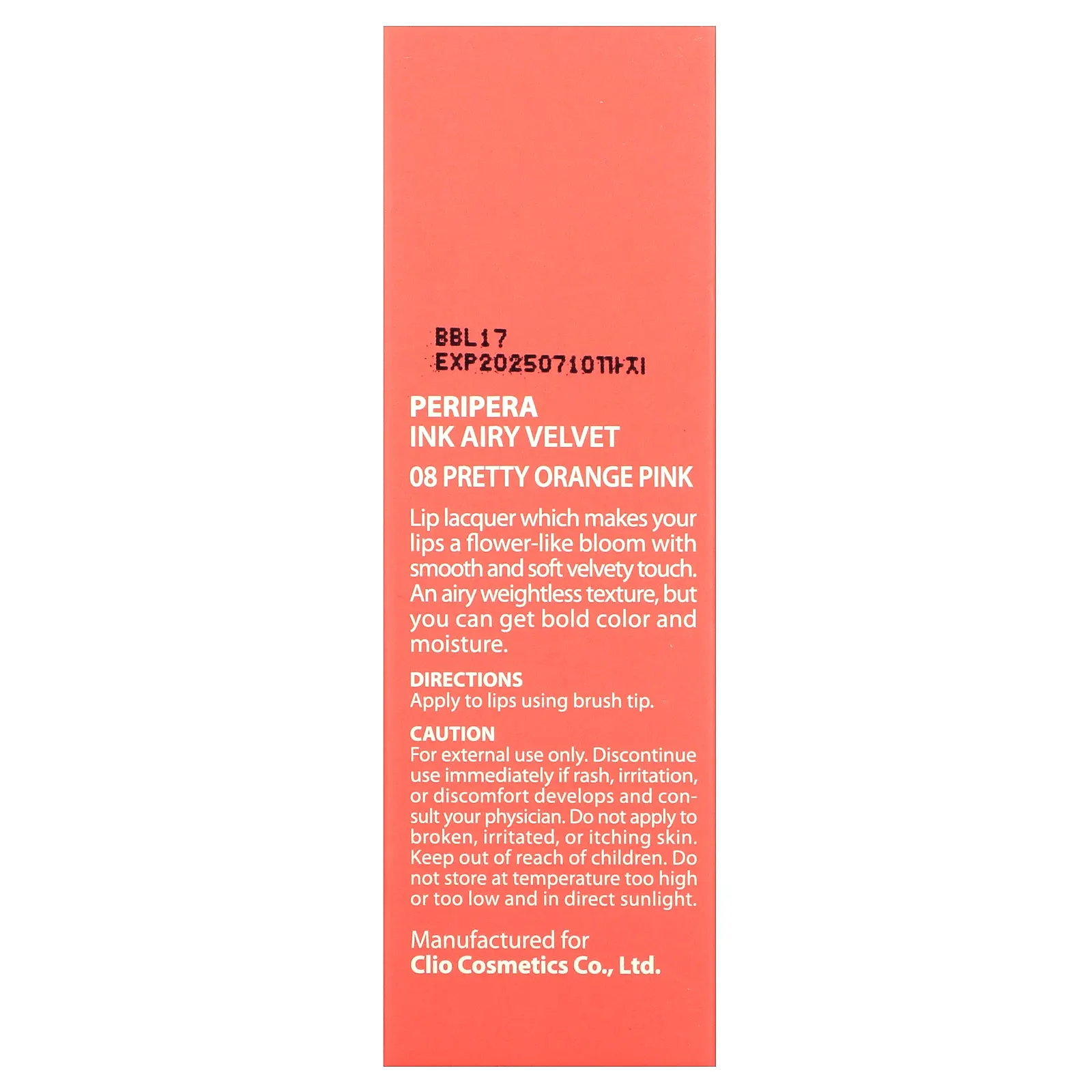 Peripera, Ink Airy Velvet, тинт для губ, оттенок 08 пепельный розовый, 4 г (0,14 унции)