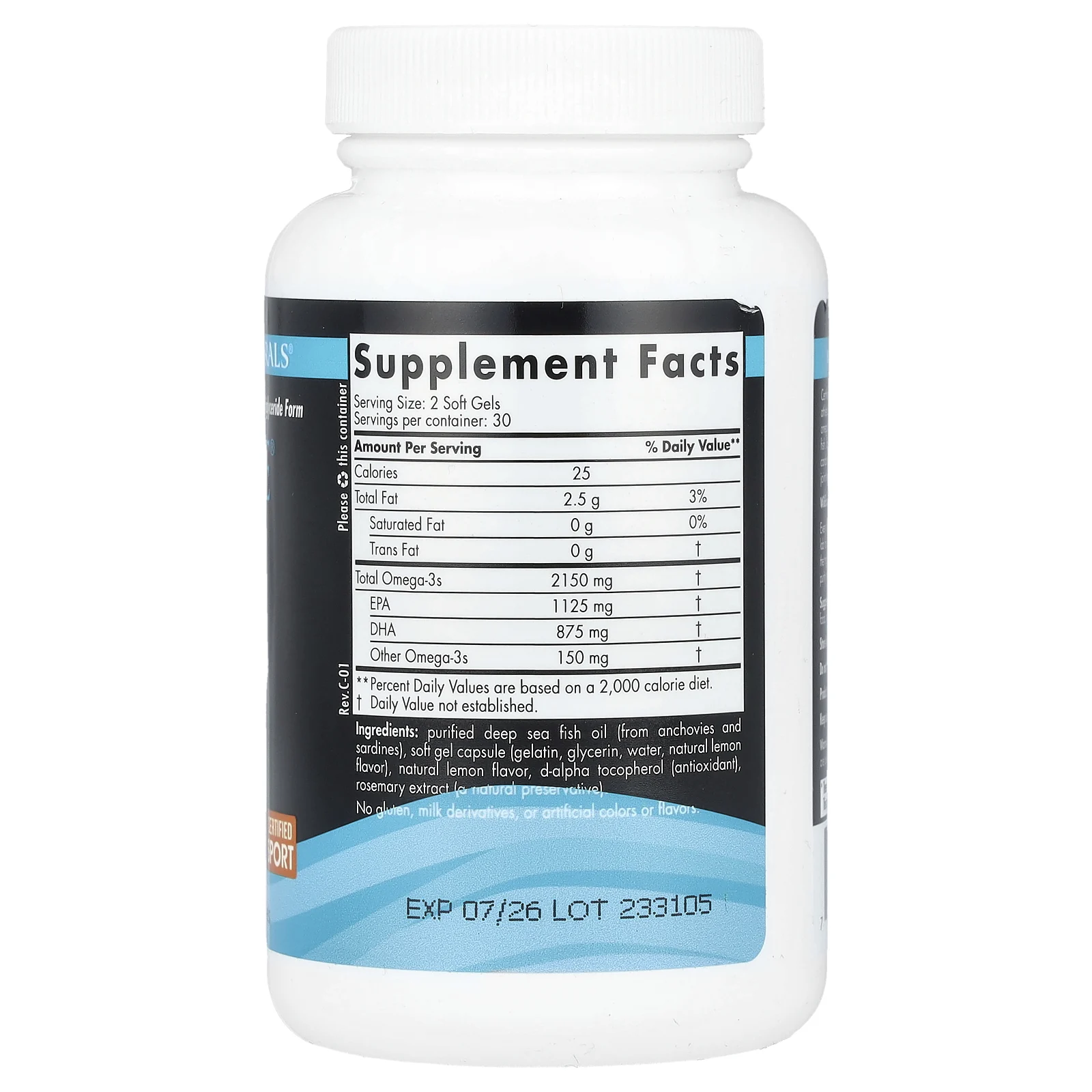 Nordic Naturals, Ultimate Omega Sport 2x, 2150 мг, 60 капсул (1075 мг в 1 капсуле)