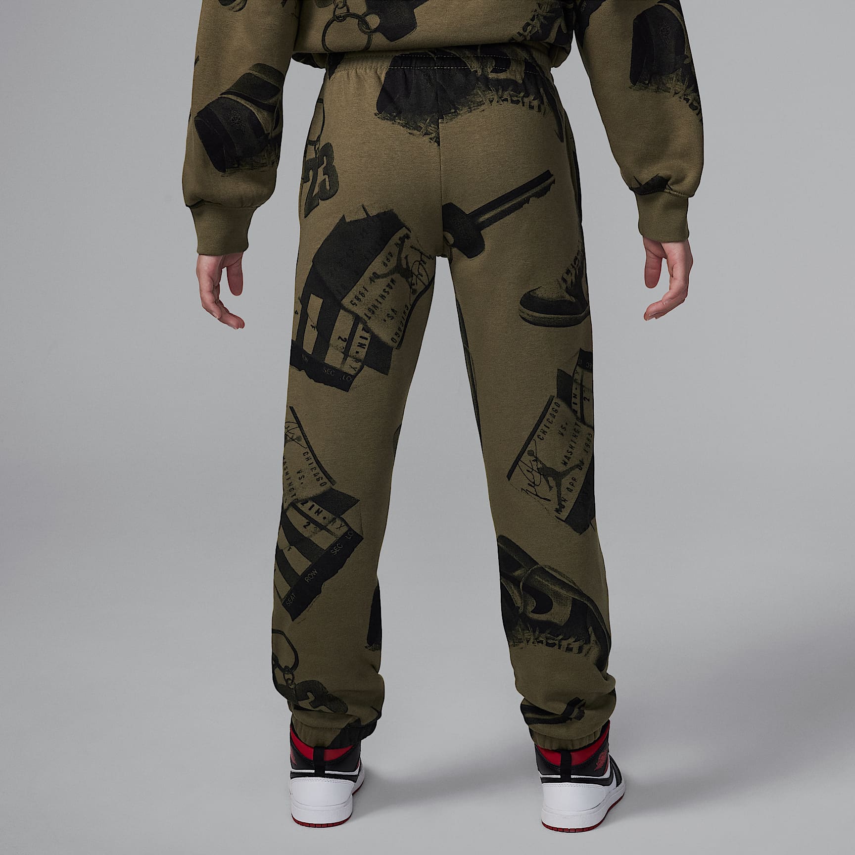 Jordan Brooklyn Fleece Big Kids' Printed Pants