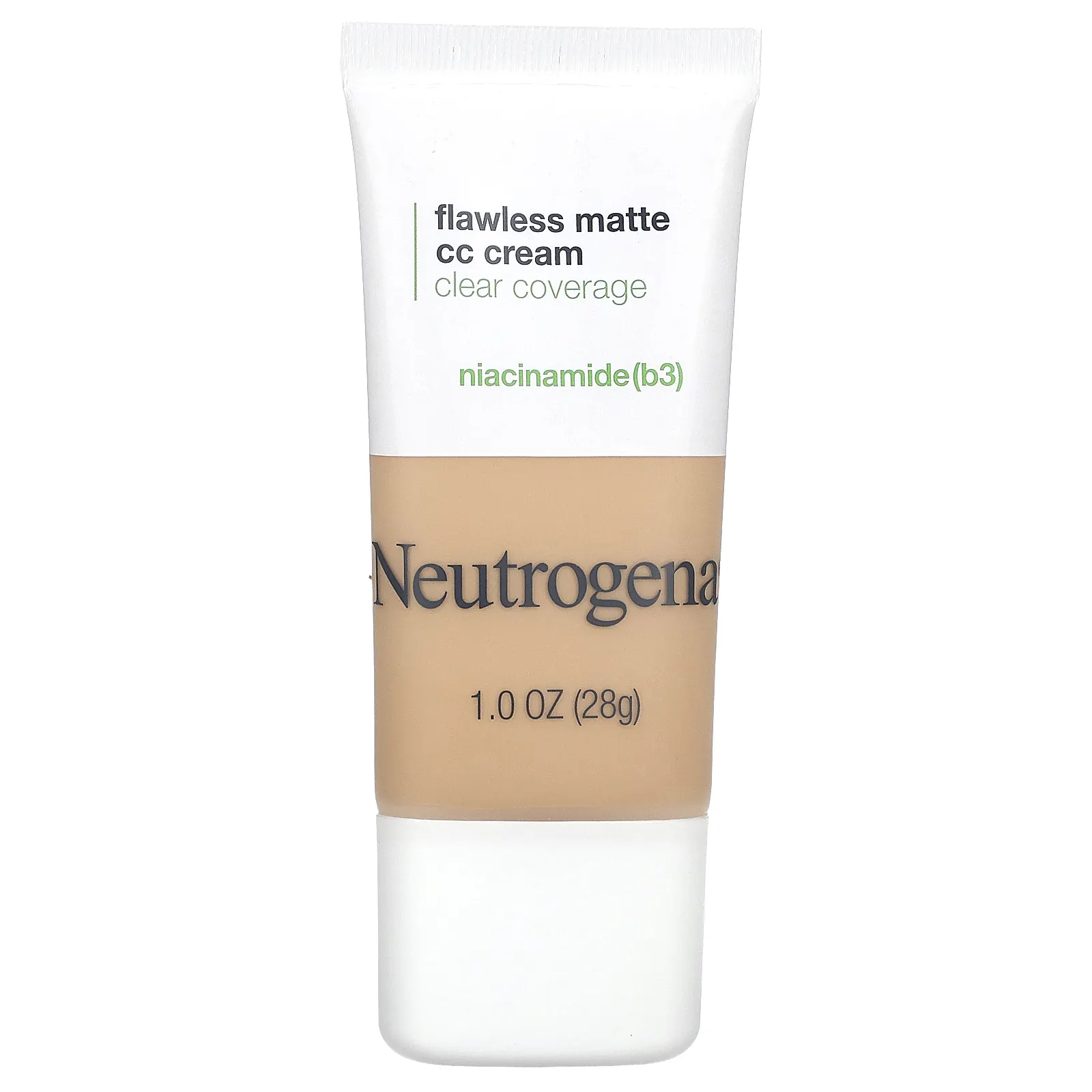 Neutrogena, Flawless Matte CC Cream, CC-крем, прозрачное покрытие, ваниль 3,0, 28 г (1 унция)