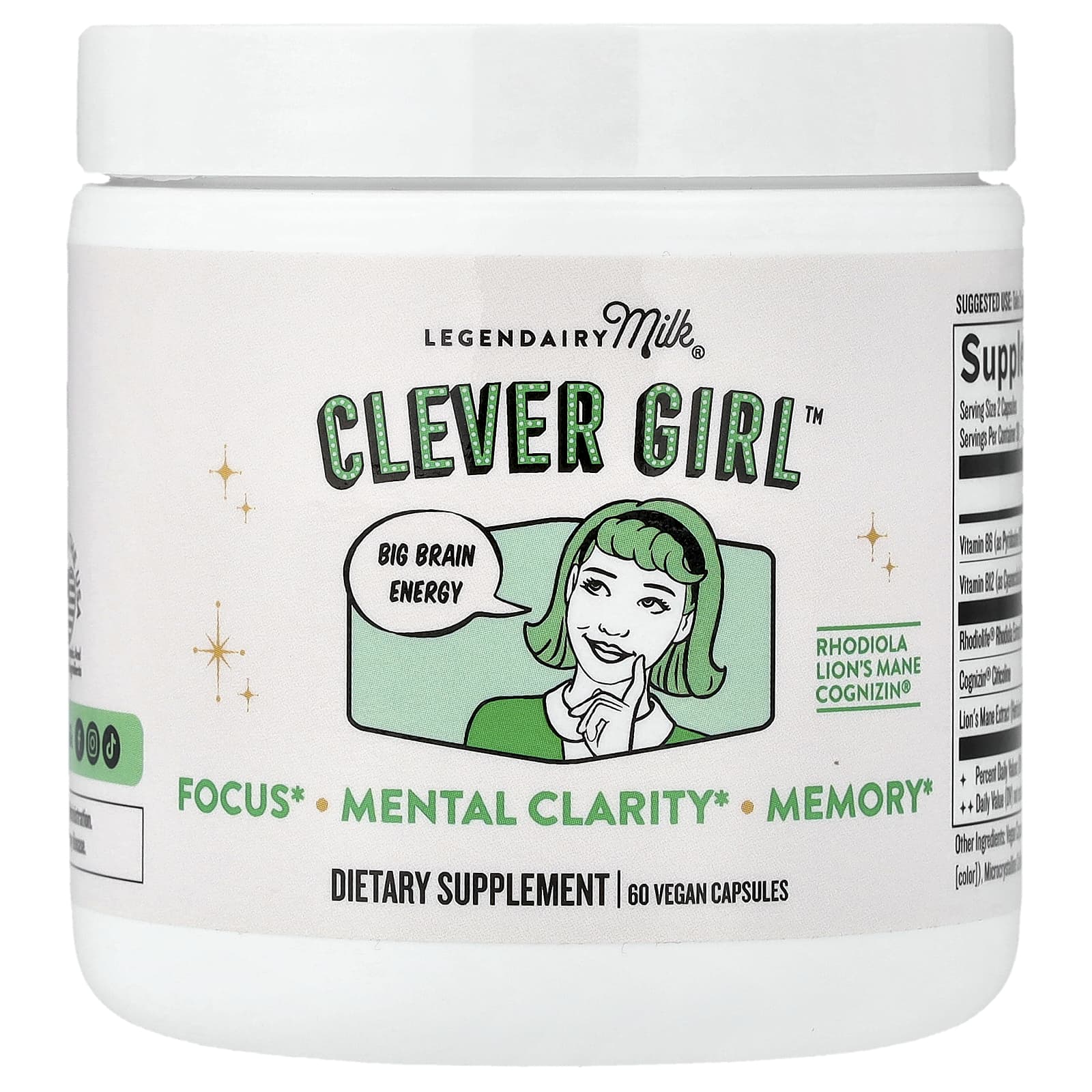 Legendairy Milk, Clever Girl™, 60 веганских капсул