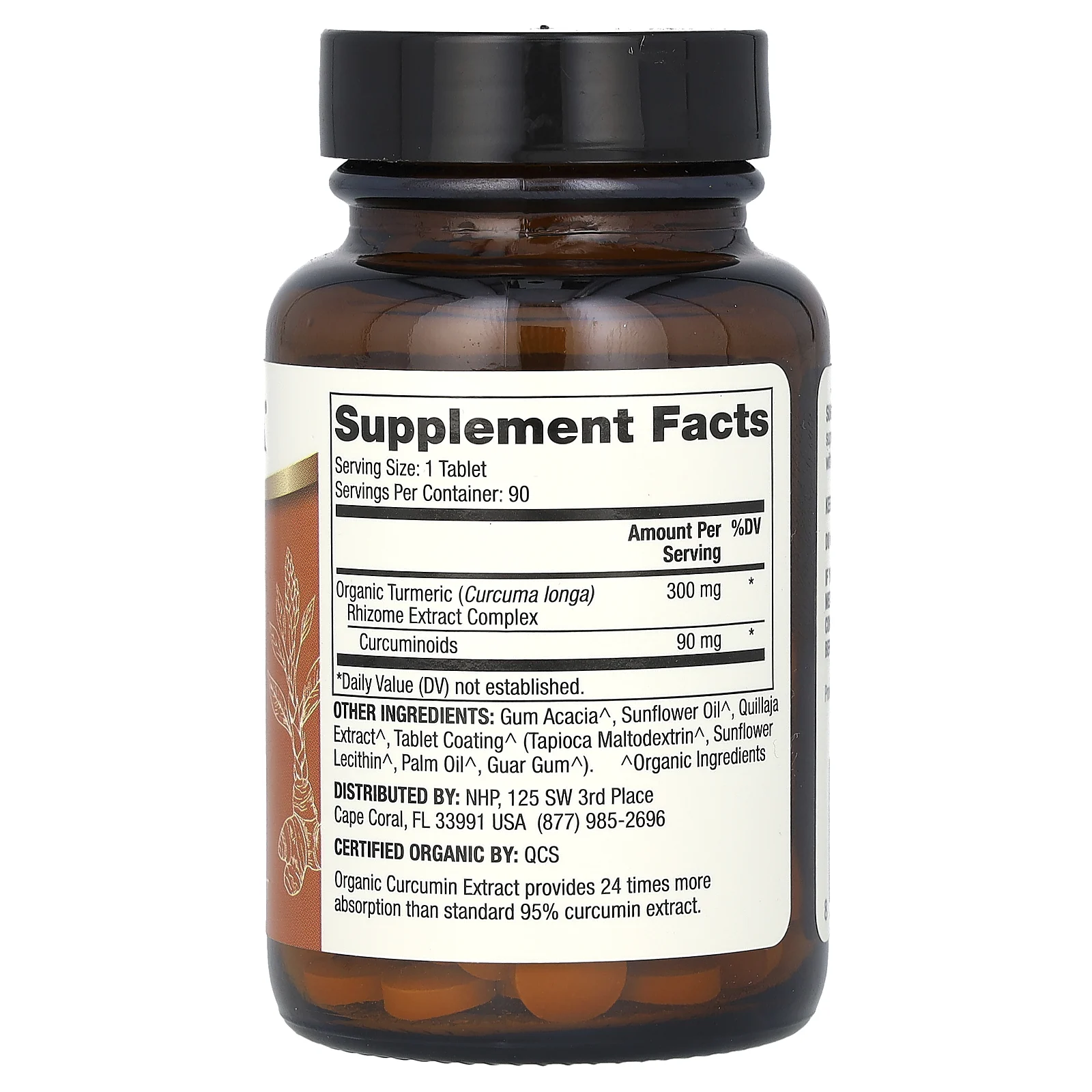 Dr. Mercola, Органический экстракт куркумина, 90 таблеток