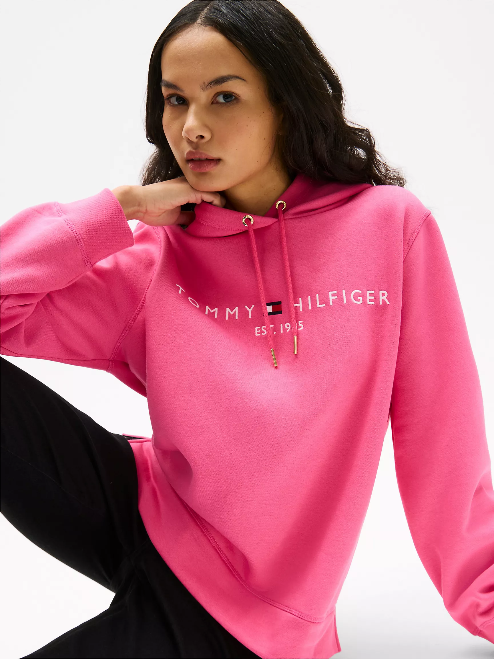 Женское худи Tommy Hilfiger, Худи с вышитым логотипом Tommy