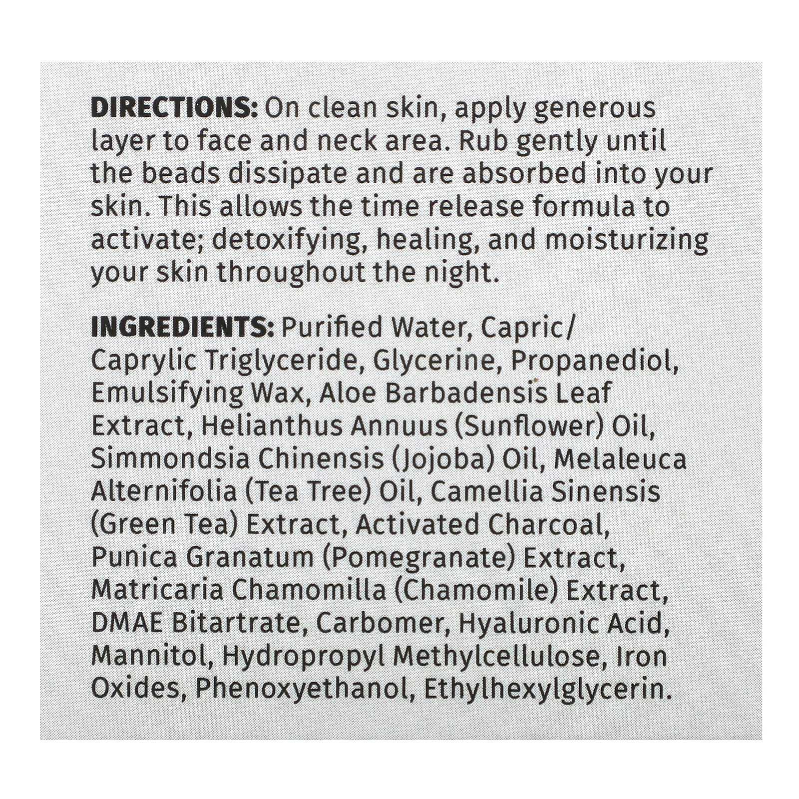 Reviva Labs, Активированный уголь, ночной крем с замедленным высвобождением, 55 г (2 унции)