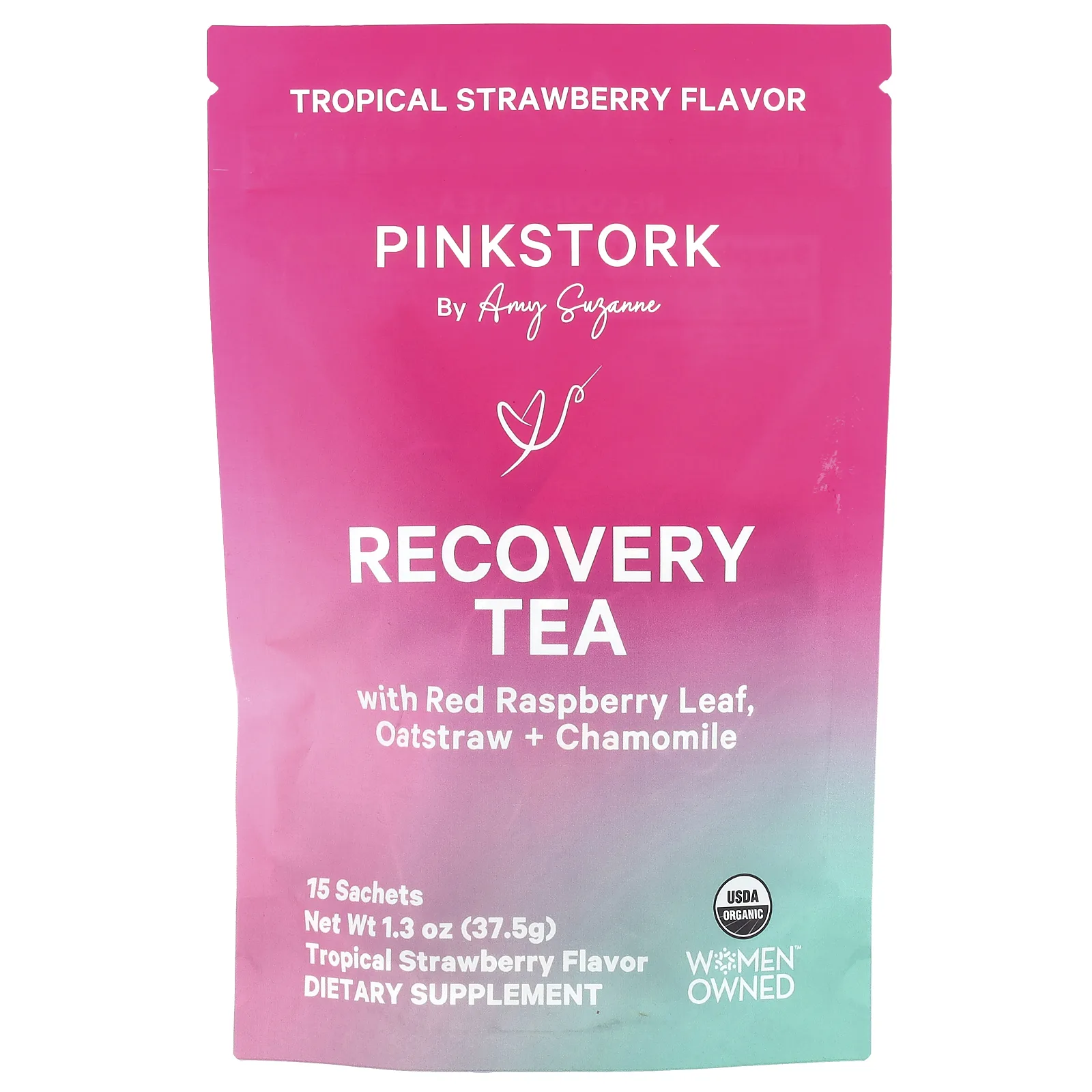 Pink Stork, Recovery Tea, тропическая клубника, 15 пакетиков, 37,5 г (1,3 унции)