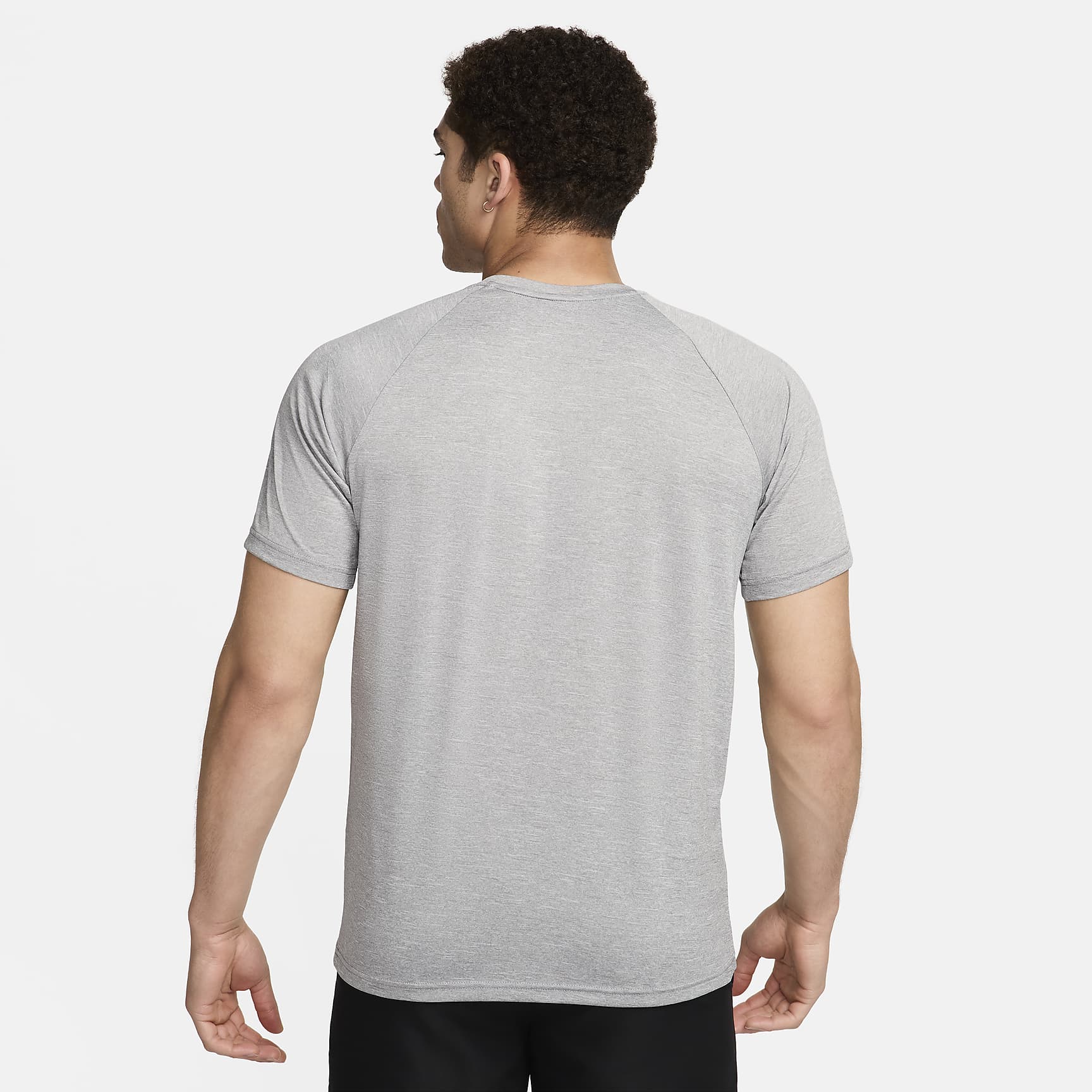 Nike Men's Heathered Short-Sleeve Hydroguard Swim Shirt