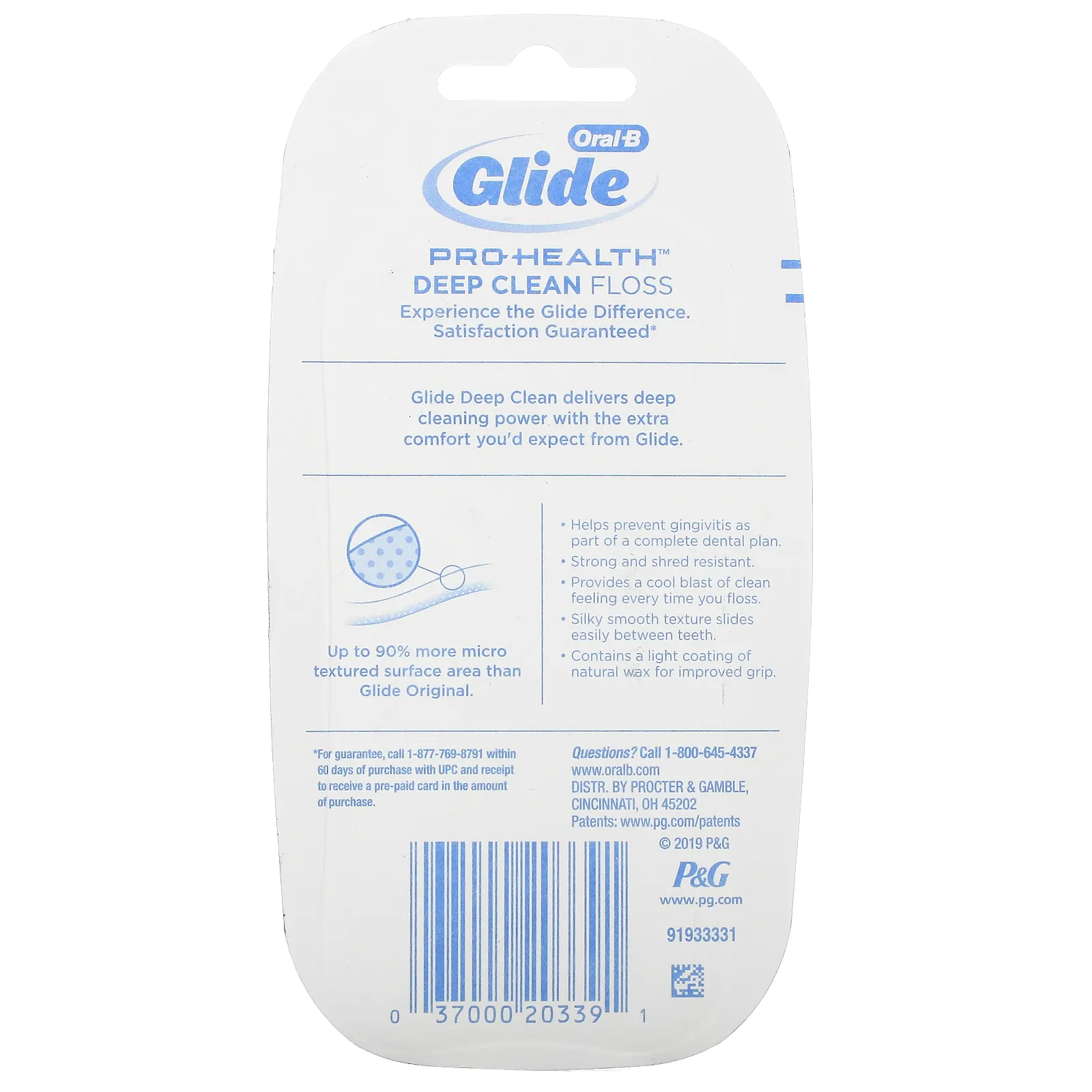 Oral-B, Glide, Pro-Health, зубная нить для глубокой очистки, прохладная мята, 2 упаковки, 43,7 ярда (40 м) каждый