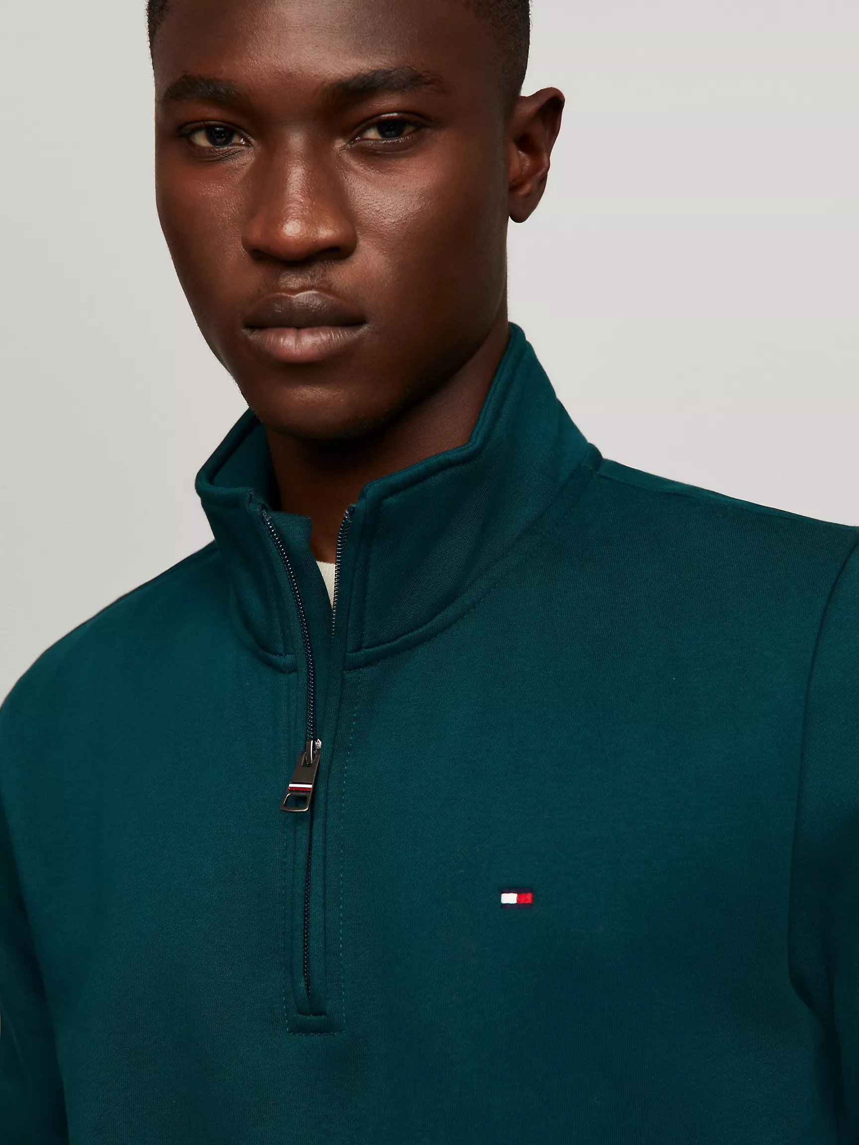 Мужская толстовка Tommy Hilfiger, Флисовый свитшот на четвертной молнии