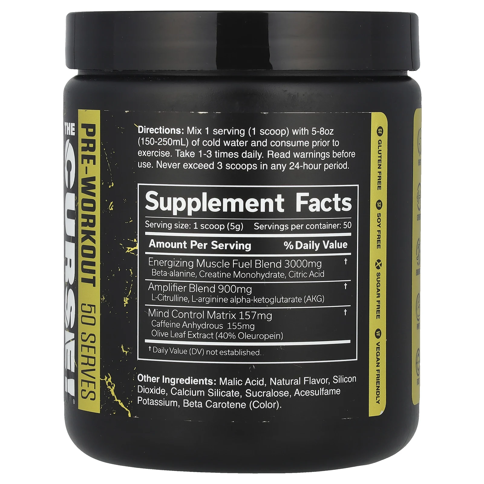 JNX Sports, Проклятие! Перед тренировкой, измельченный ананас, 250 г (8,8 унции)